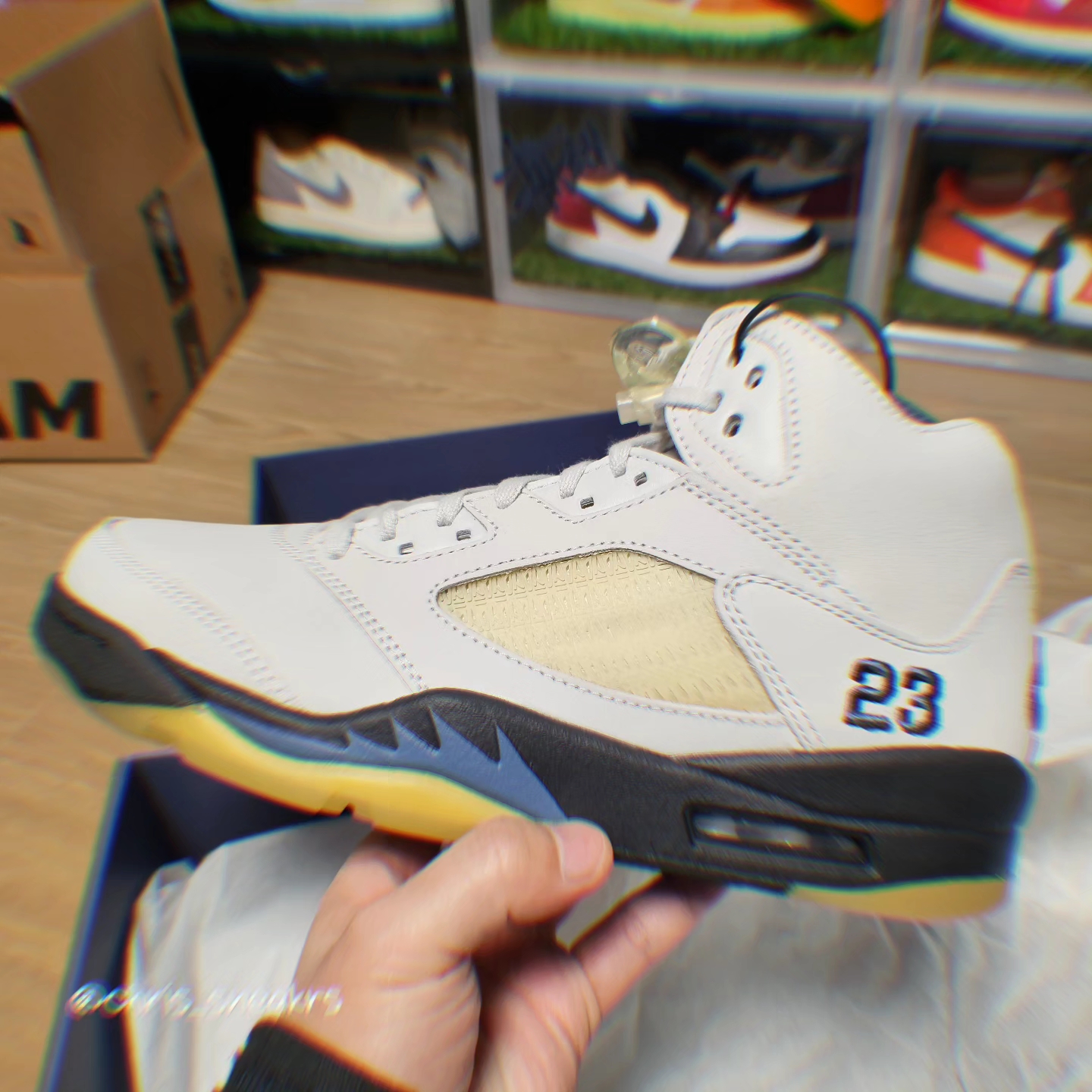 (W) Jordan 5 x A Ma Maniere Retro Dawn 착용 스타일 - 1