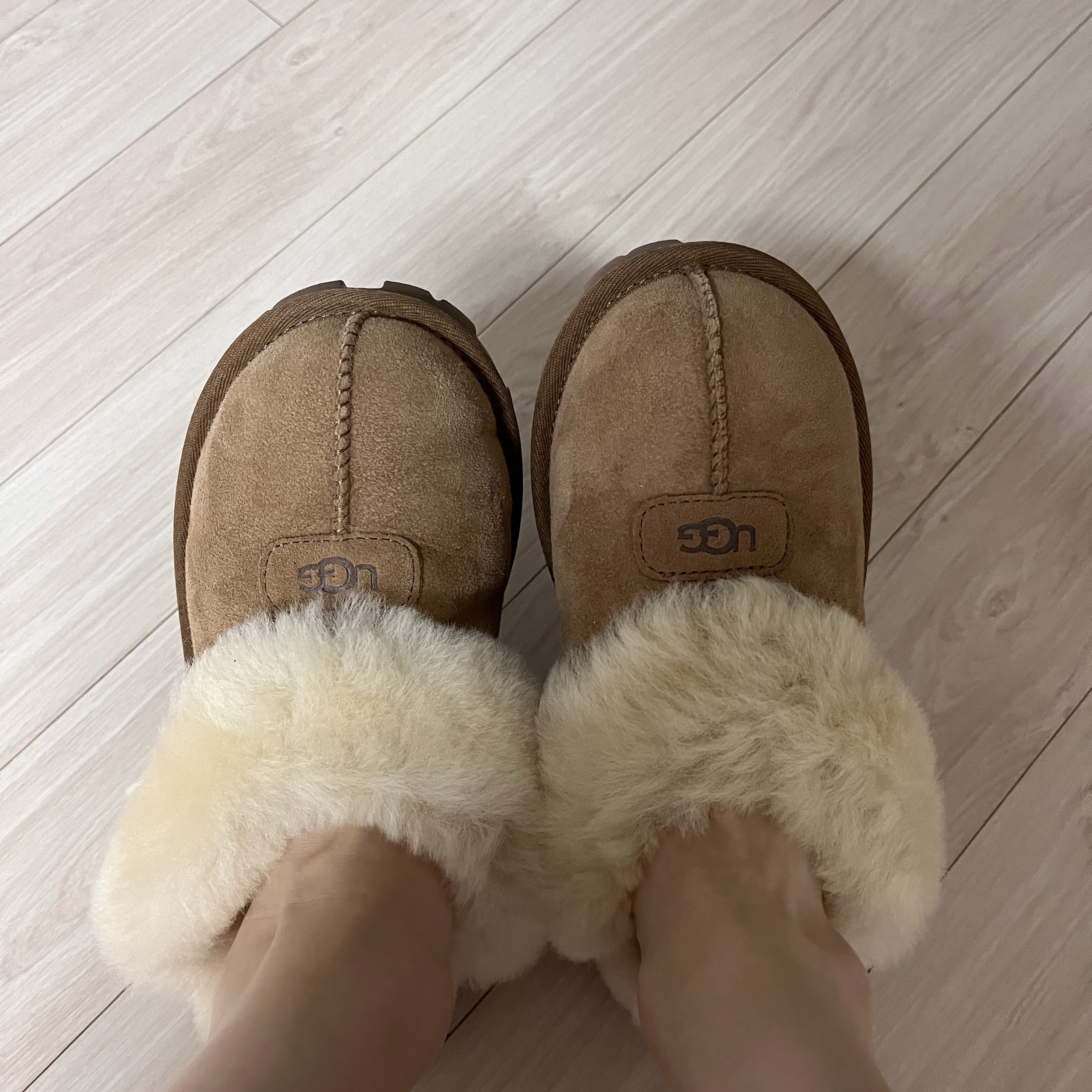 (W) UGG Coquette Slipper Chestnut 착용 스타일