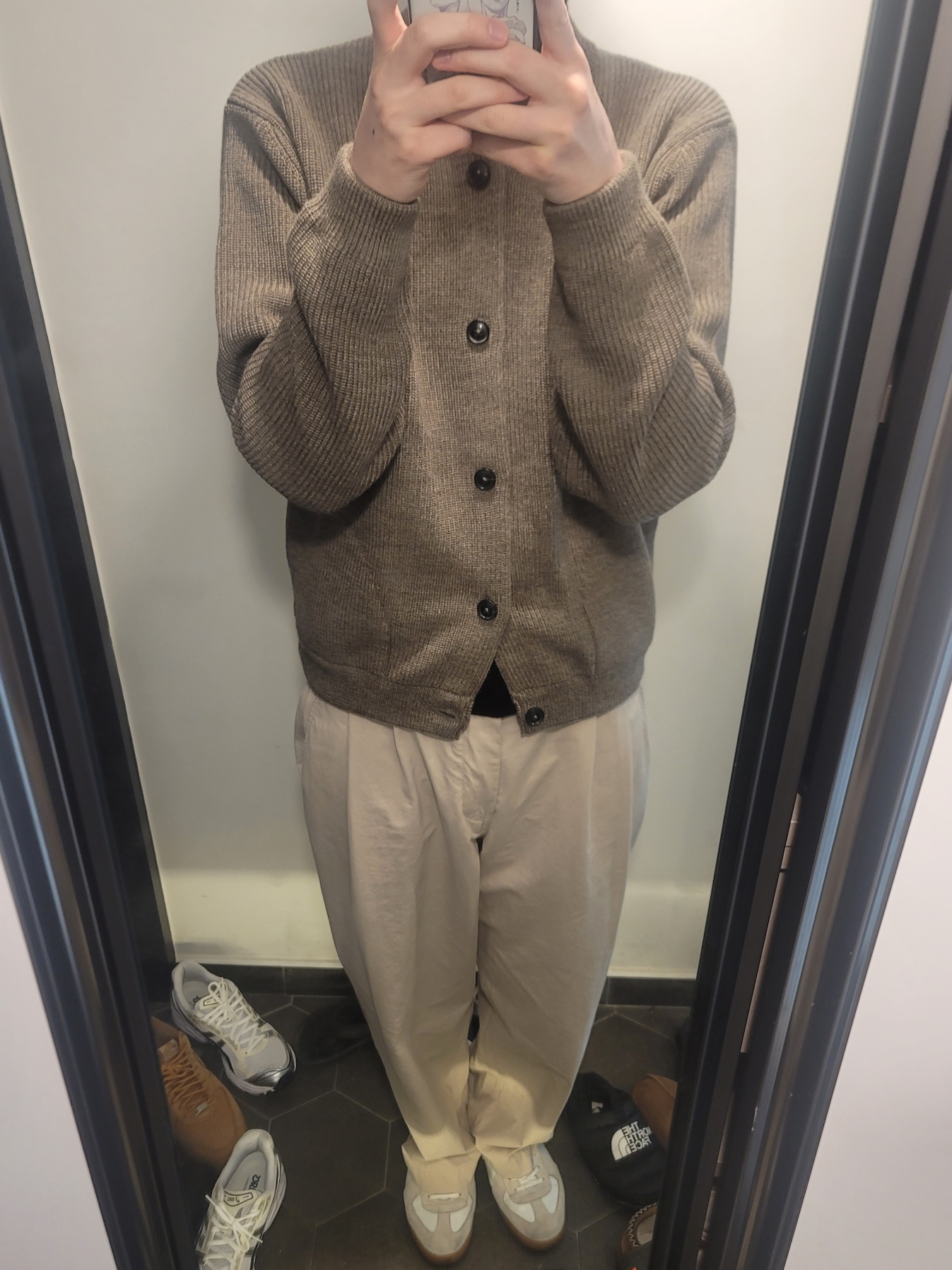 Andersen Andersen Skipper Jacket Natural Taupe 착용 스타일