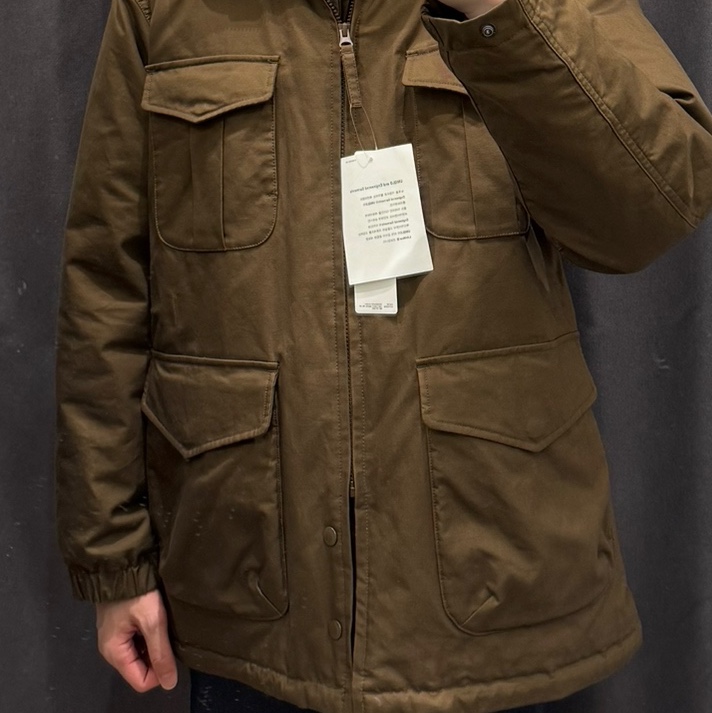 Uniqlo x Engineered Garments Pufftech Utility Jacket Brown 착용 스타일