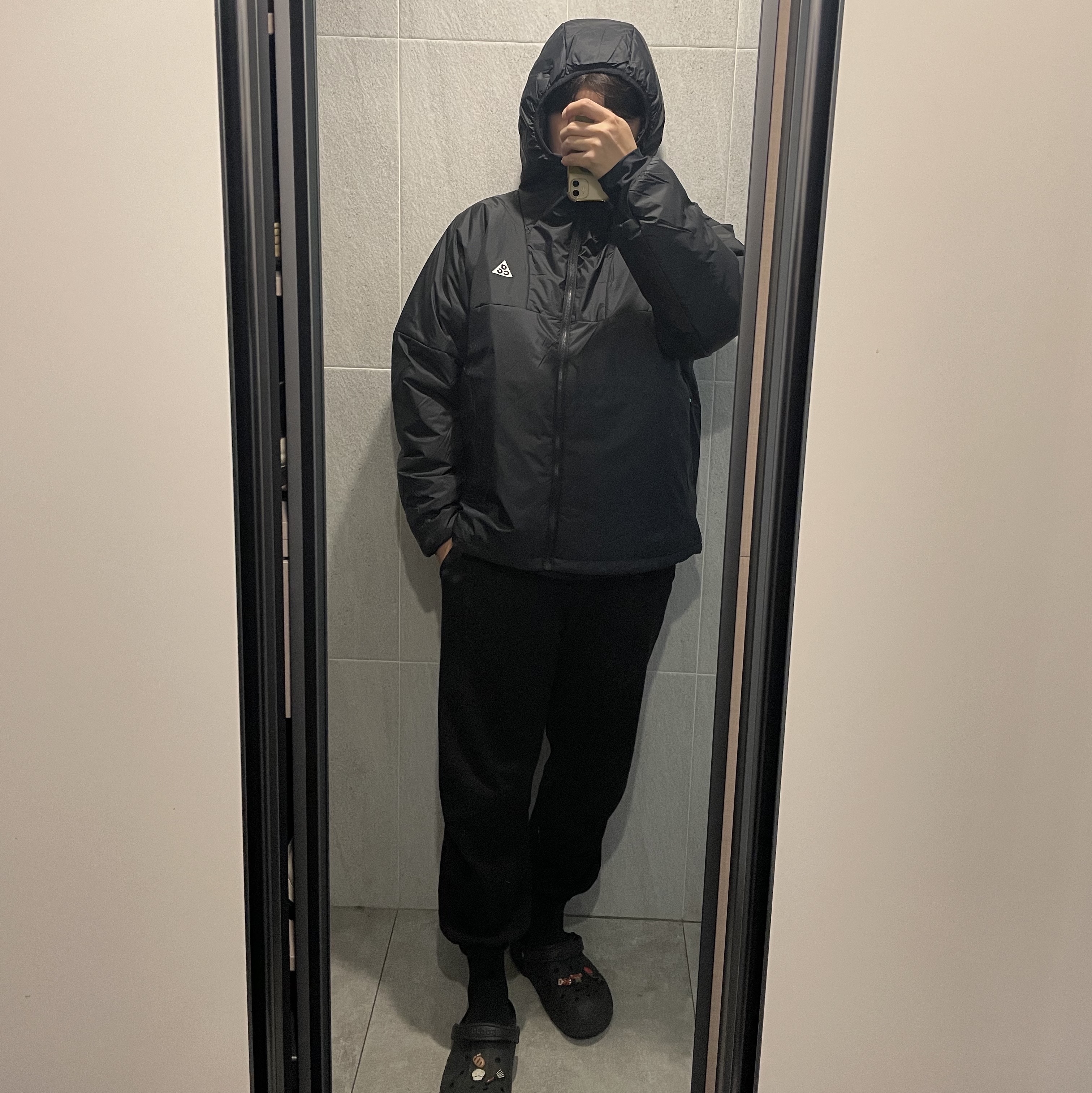 Nike ACG Therma-Fit ADV Rope De Dope Full Zip Jacket Black Summit White - Asia 착용 스타일 - 1