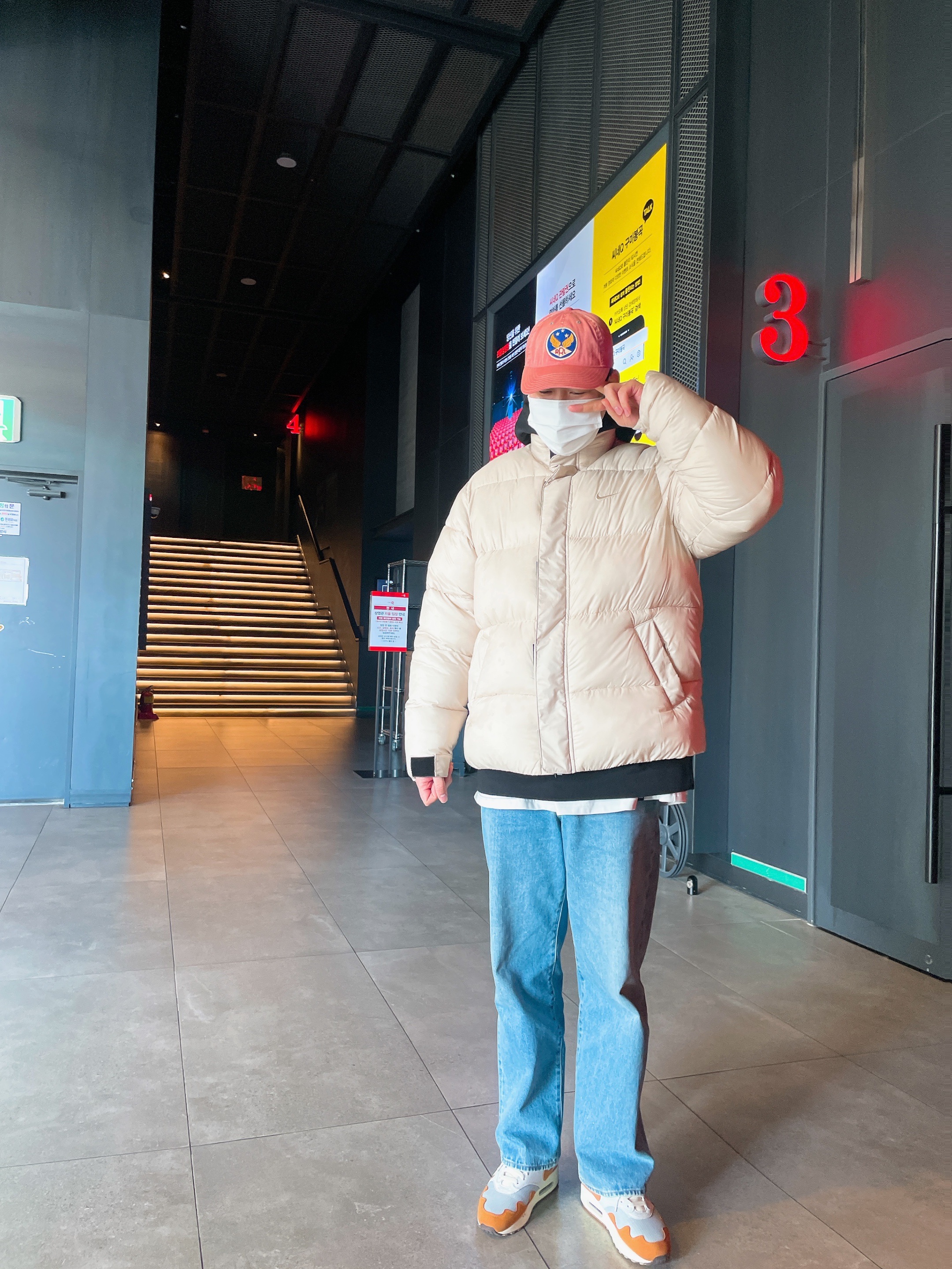 Double RL Garment Dyeing Twill Ball Cap Red, Nike Life Therma-Fit Puffer Jacket Rattan - Asia 착용 스타일