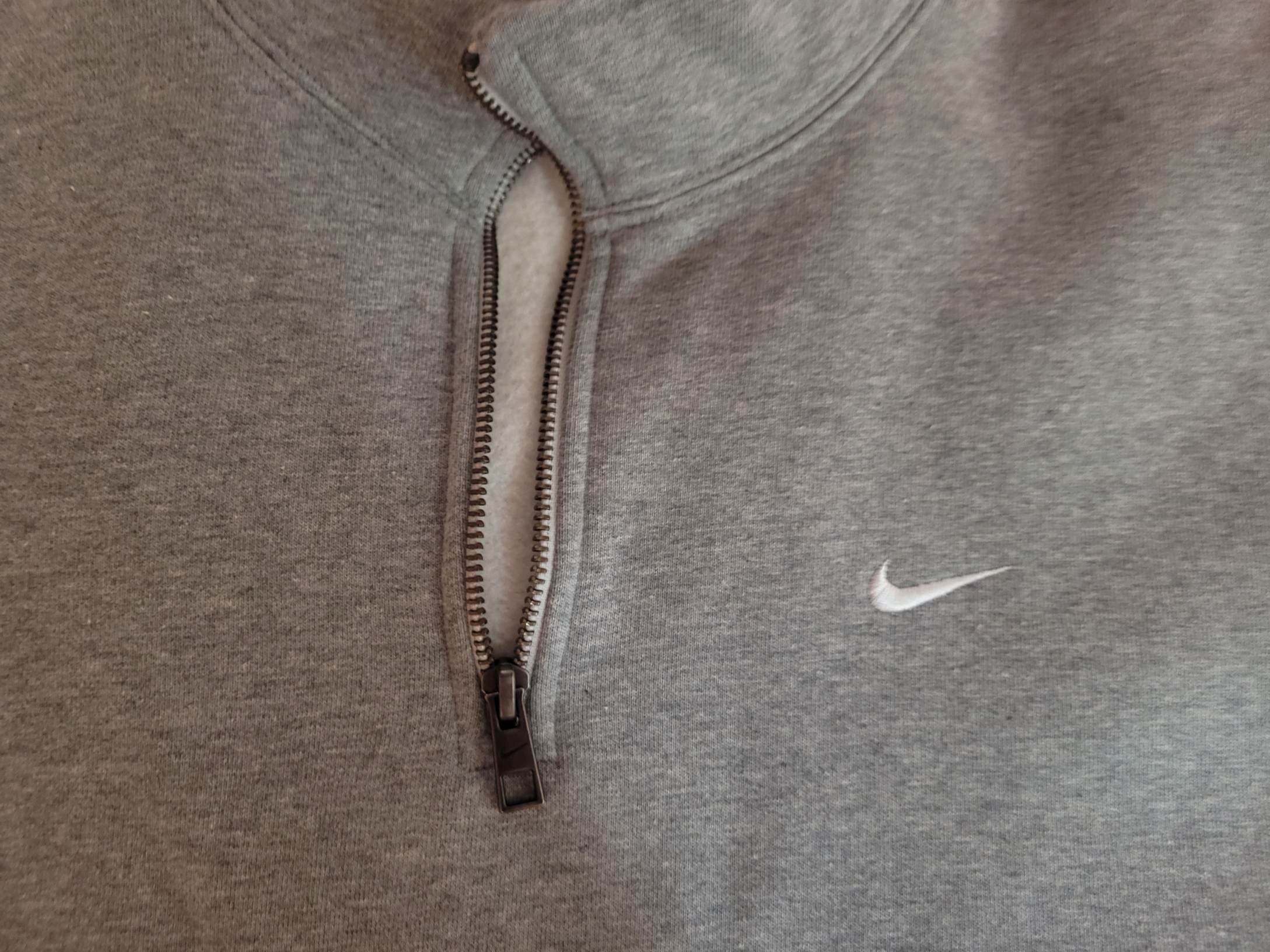 Nike NRG Solo Swoosh Heavy Weight BB Quarter Zip Top Dark Grey Heather - Asia 착용 스타일