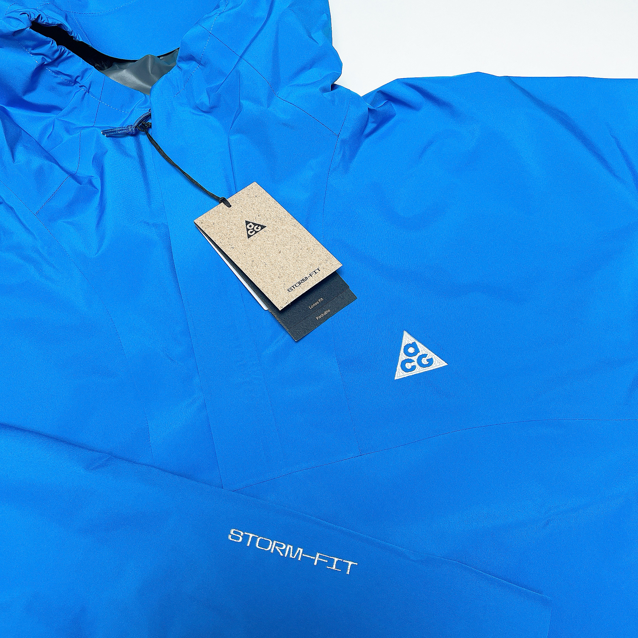 Nike ACG Storm-Fit ADV Cascade Rains Full Zip Jacket Light Photo Blue Summit White - Asia 착용 스타일