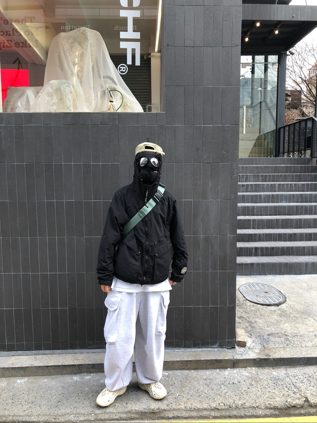 Palace x C.P. Company Jacket Black - 23FW 착용 스타일 - 2