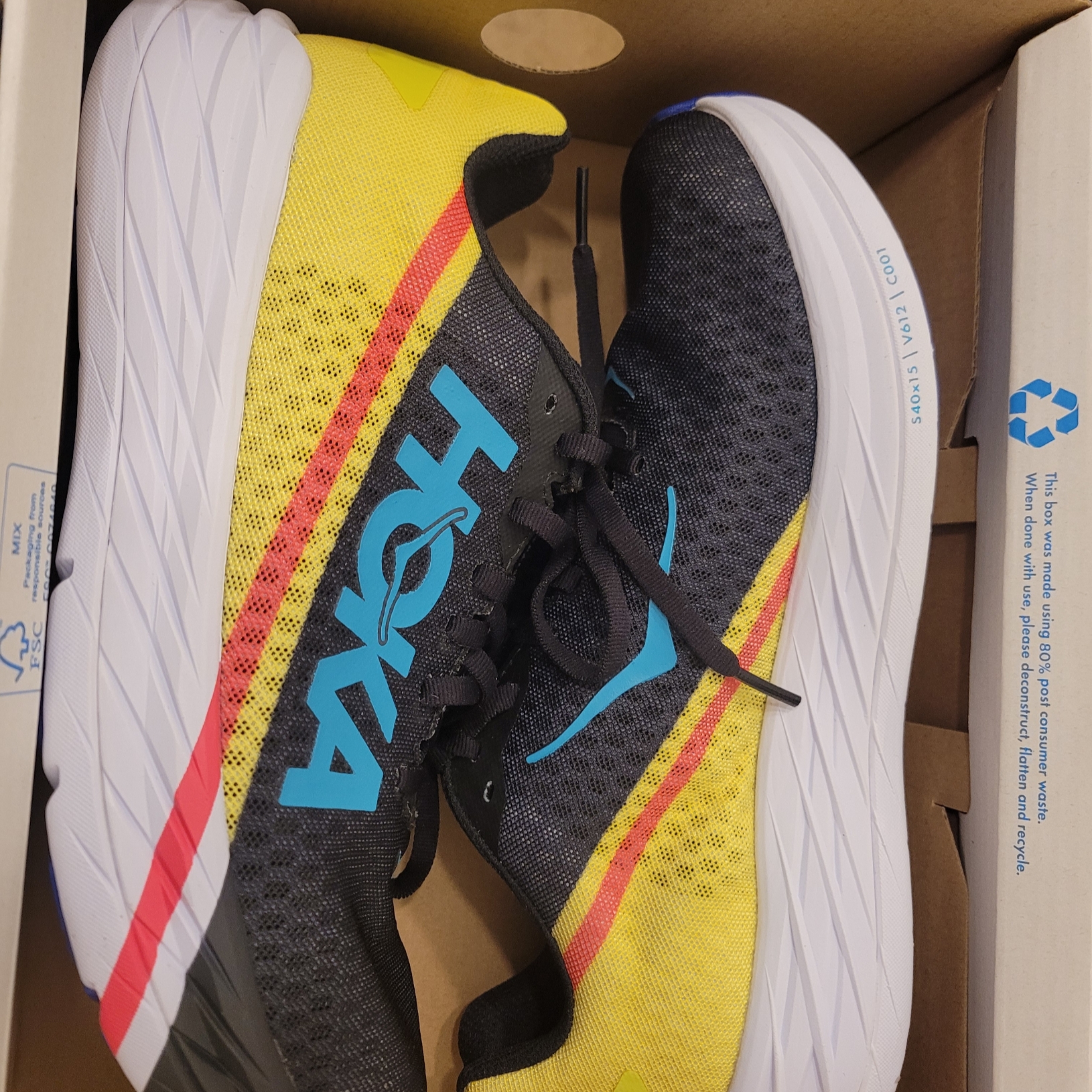 Hoka Rocket X Black Evening Primrose 착용 스타일 - 3