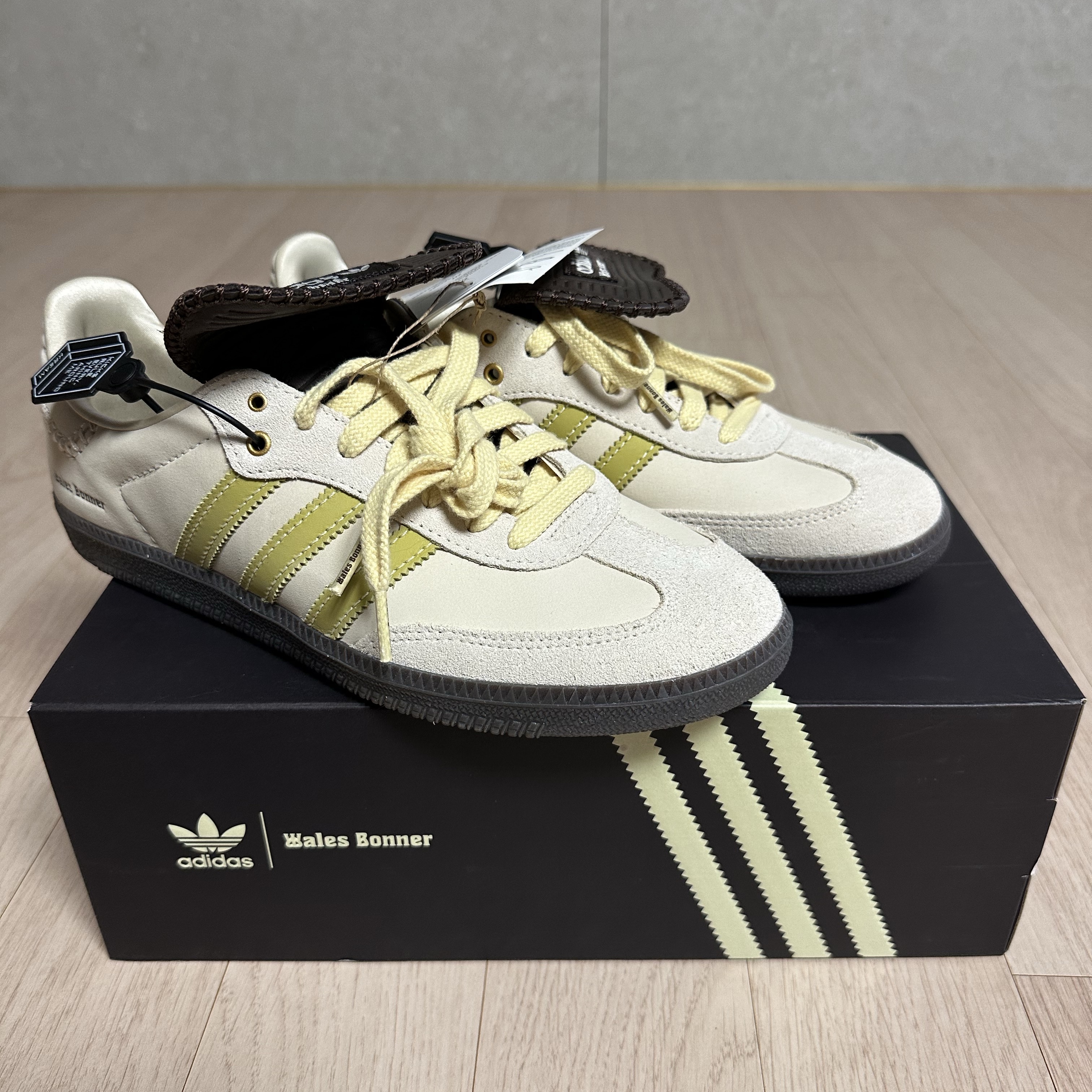 Adidas x Wales Bonner Samba Brown Ecru Tint 착용 스타일