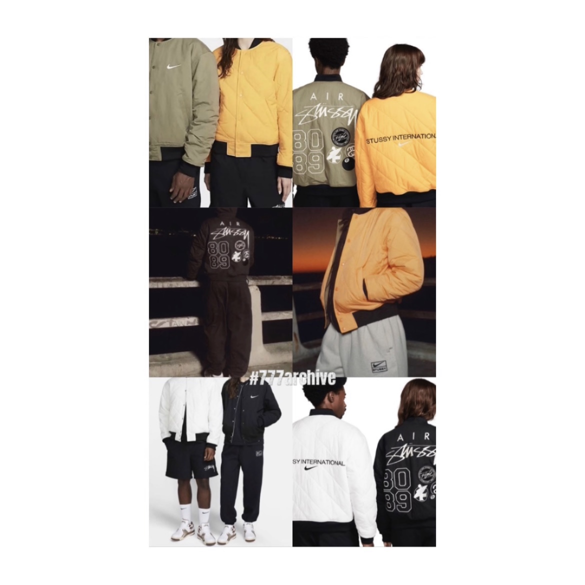 Nike x Stussy Reversible Jacket Black (FJ9153-010), Nike x Stussy Reversible Jacket Medium Olive (FJ9153-222) 착용 스타일 - 2