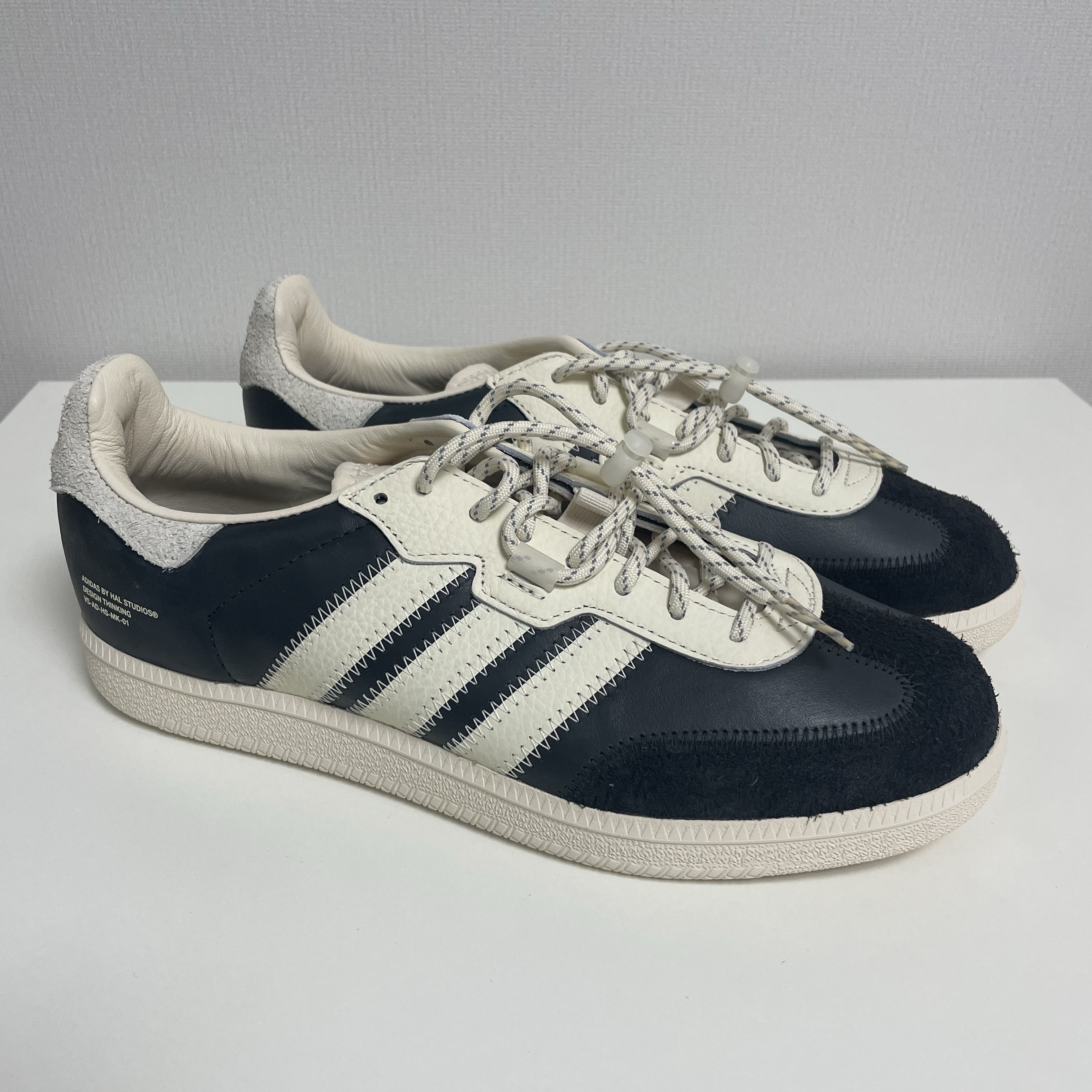 Adidas x Hal Studios Velosamba Core Black Wonder White 착용 스타일 - 1