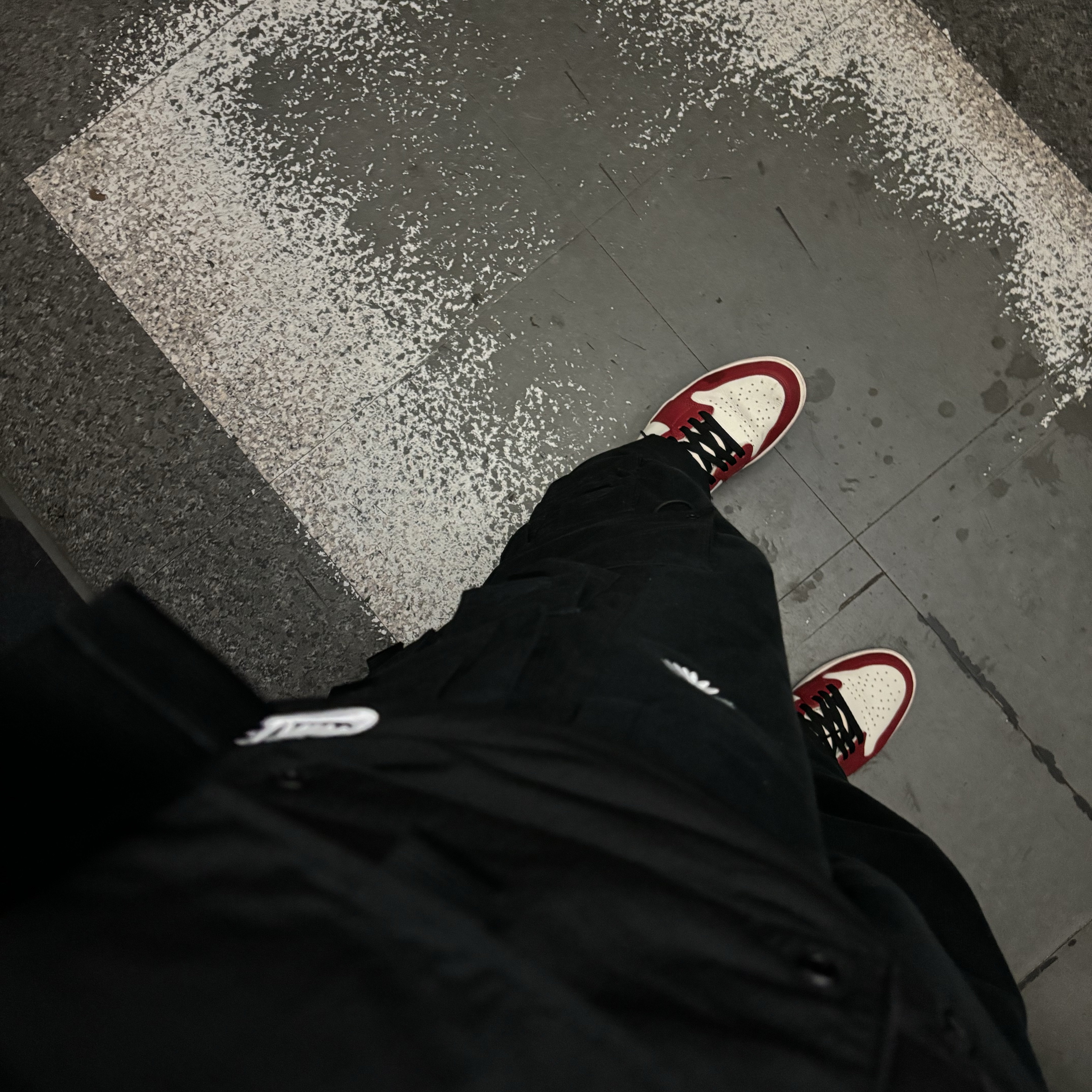 Nike x Peaceminusone 2+1 Jacket Black (DR0100-010), Nike x Peaceminusone Wide Pants Black (DR0096-010) 착용 스타일