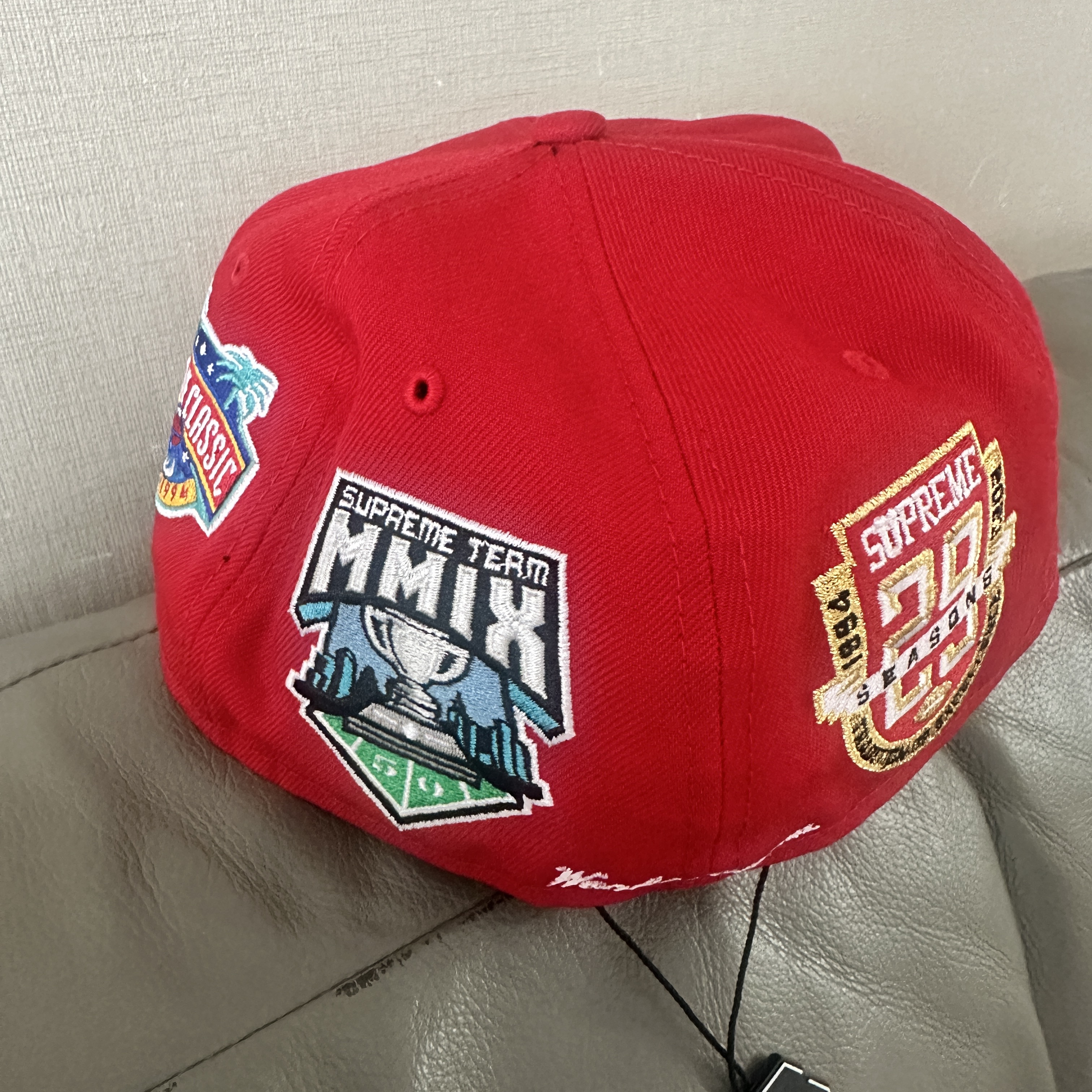 Supreme Championships Box Logo New Era Red - 23FW 착용 스타일 - 3