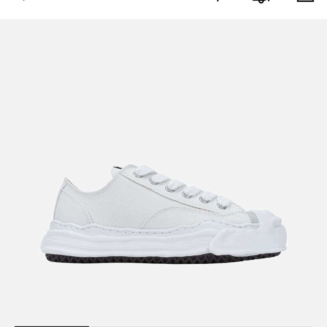 Maison Mihara Yasuhiro Hank OG Sole Canvas Low-top Sneakers White 착용 스타일