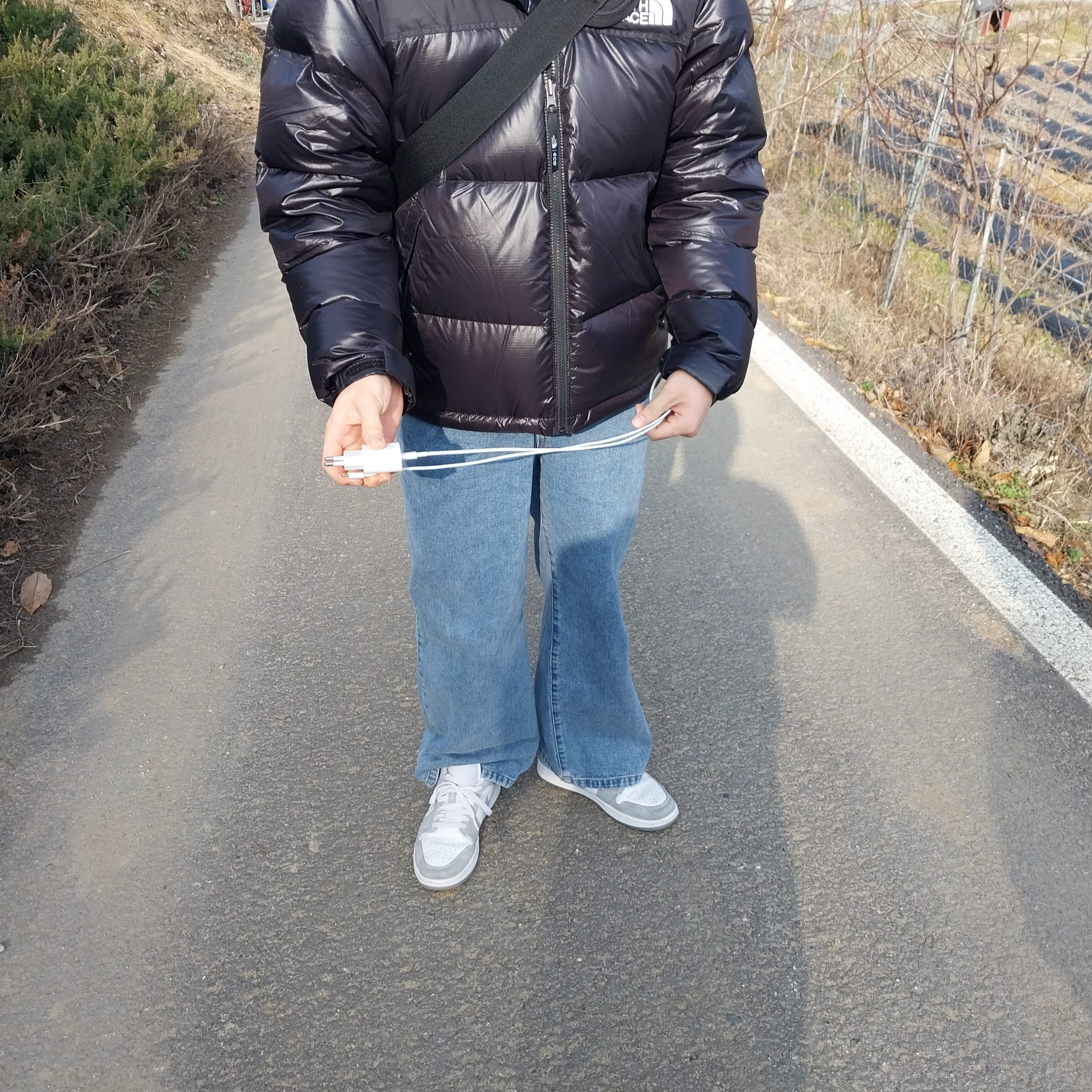 The North Face 1996 Eco Nuptse Jacket Real Black 착용 스타일