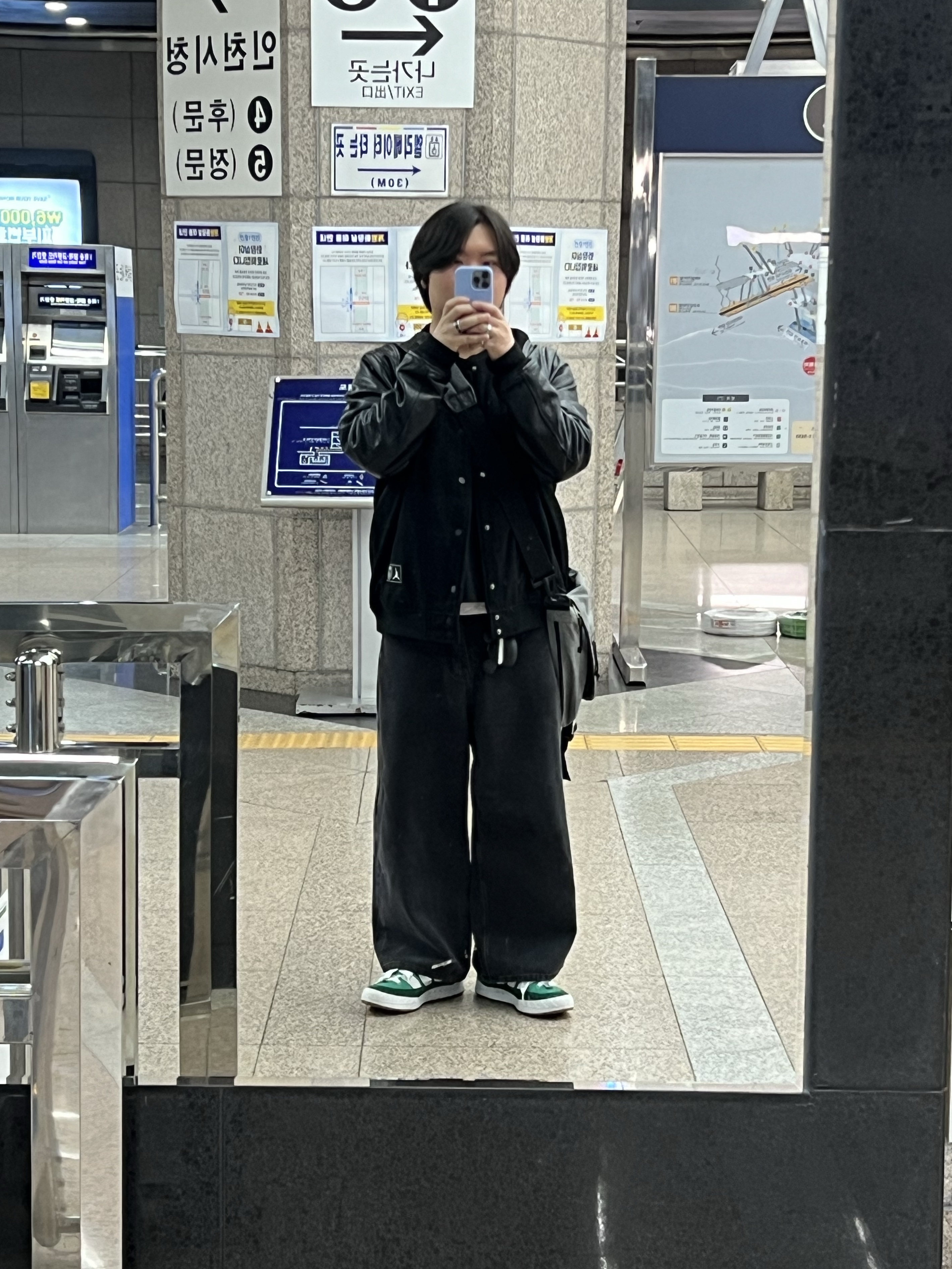 Adidas Adimatic Green 착용 스타일 - 1