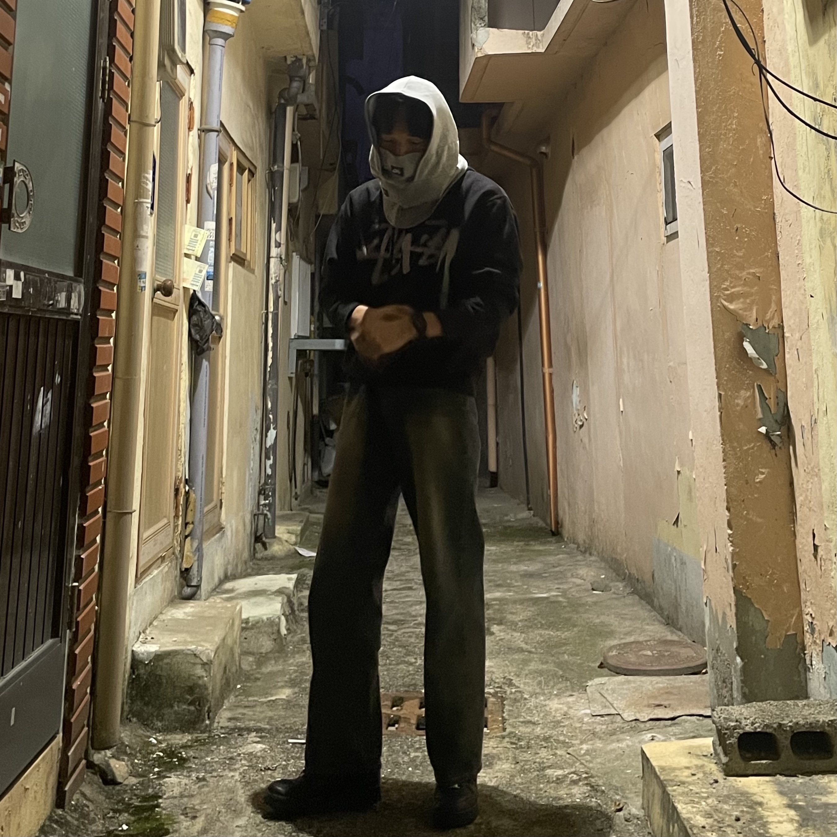 Stussy Dizzy Stock Hoodie Black, Nike x Supreme Air Force 1 Low Black 착용 스타일 - 3