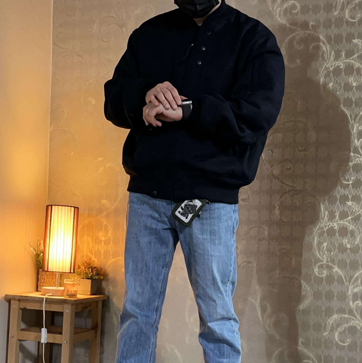 Uniqlo x Engineered Garments Pufftech Short Blouson Navy 착용 스타일 - 1