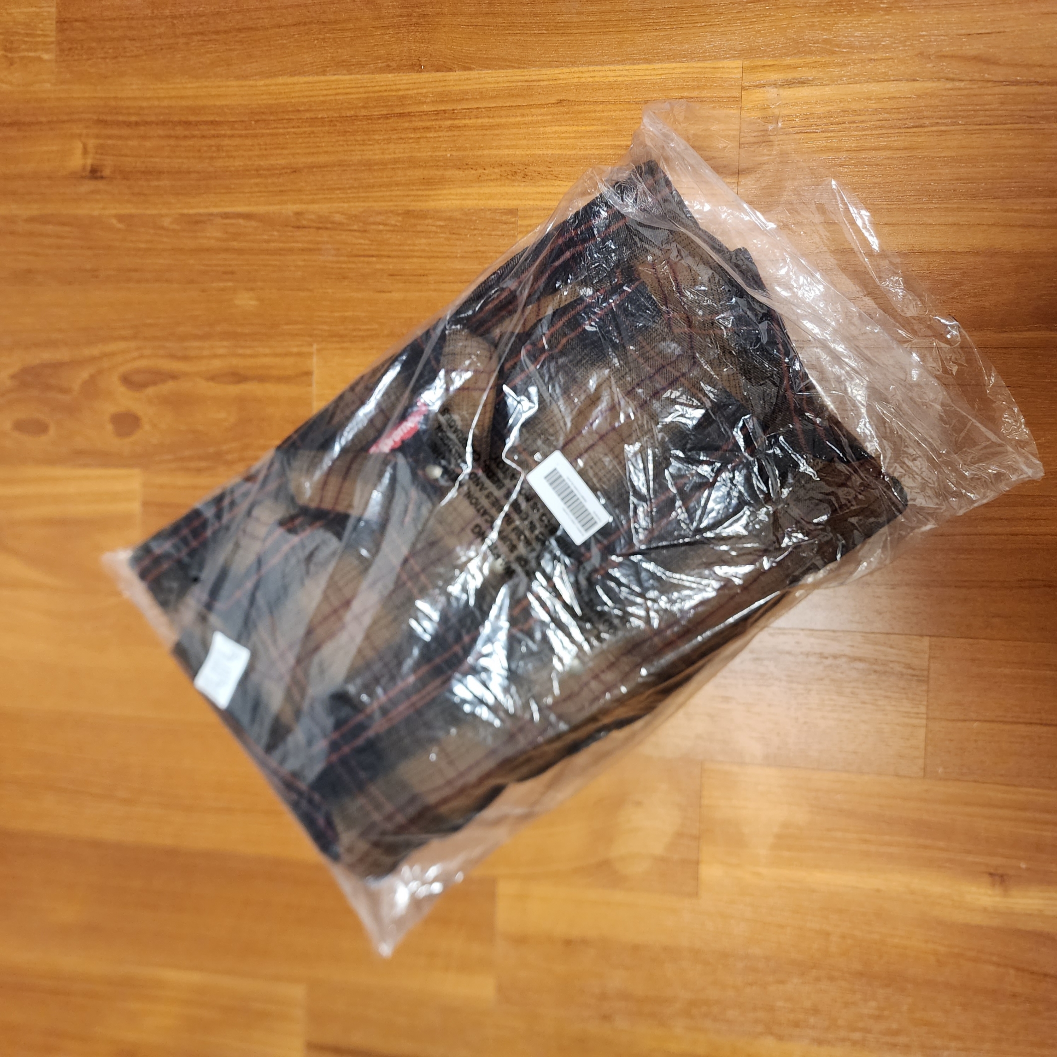 Supreme Lined Flannel Snap Shirt Black - 23FW 착용 스타일 - 4