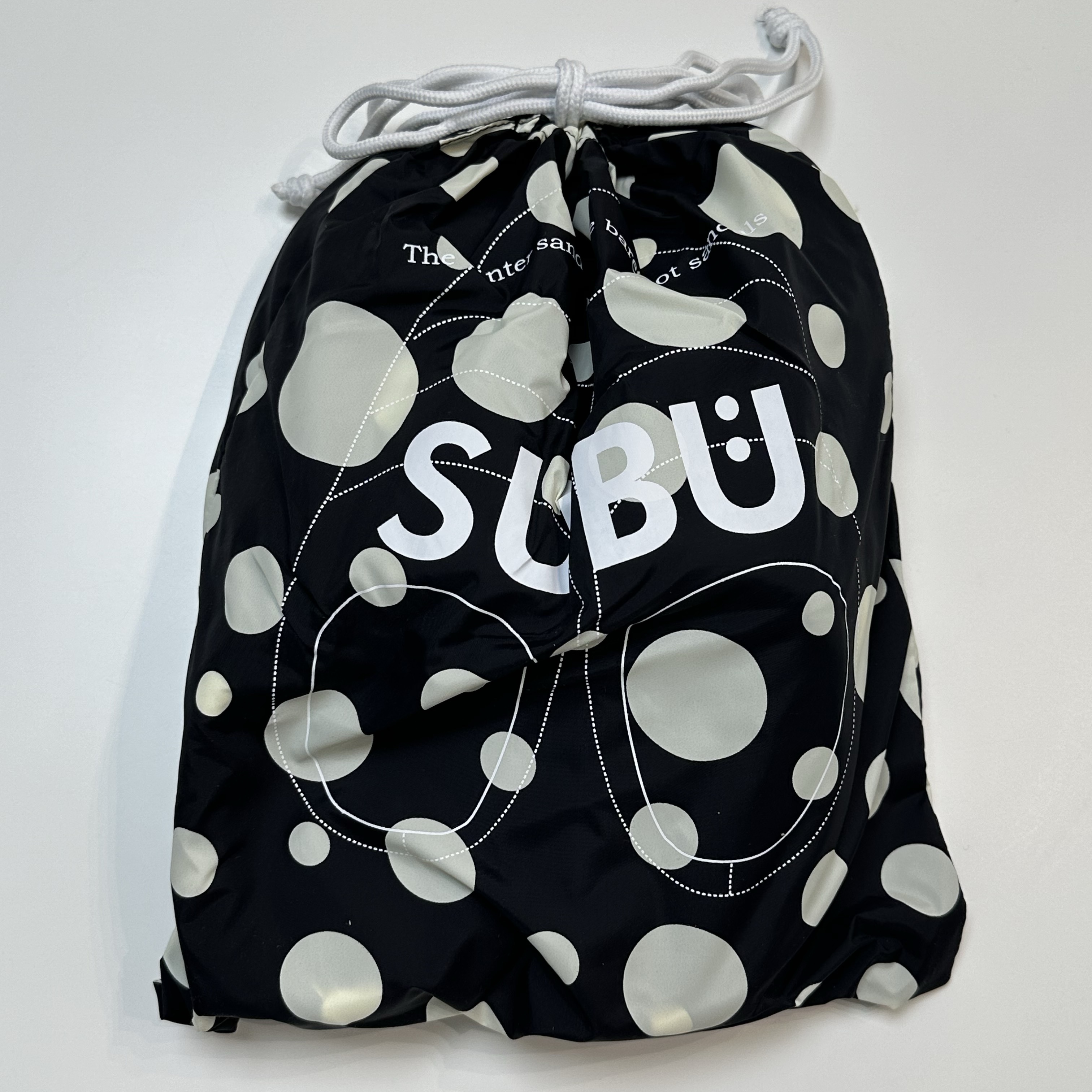 Subu Down Sandal Cream Snow Dot 착용 스타일 - 1