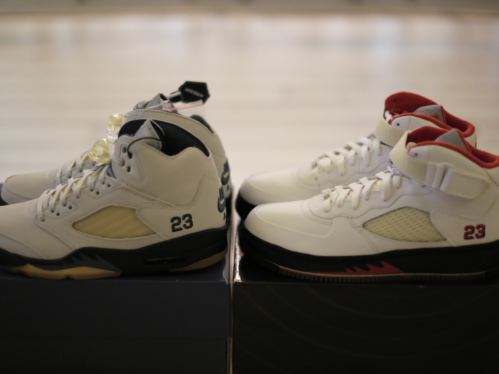 Jordan 5 Fusion Varsity White Red, (W) Jordan 5 x A Ma Maniere Retro Dawn 착용 스타일 - 1
