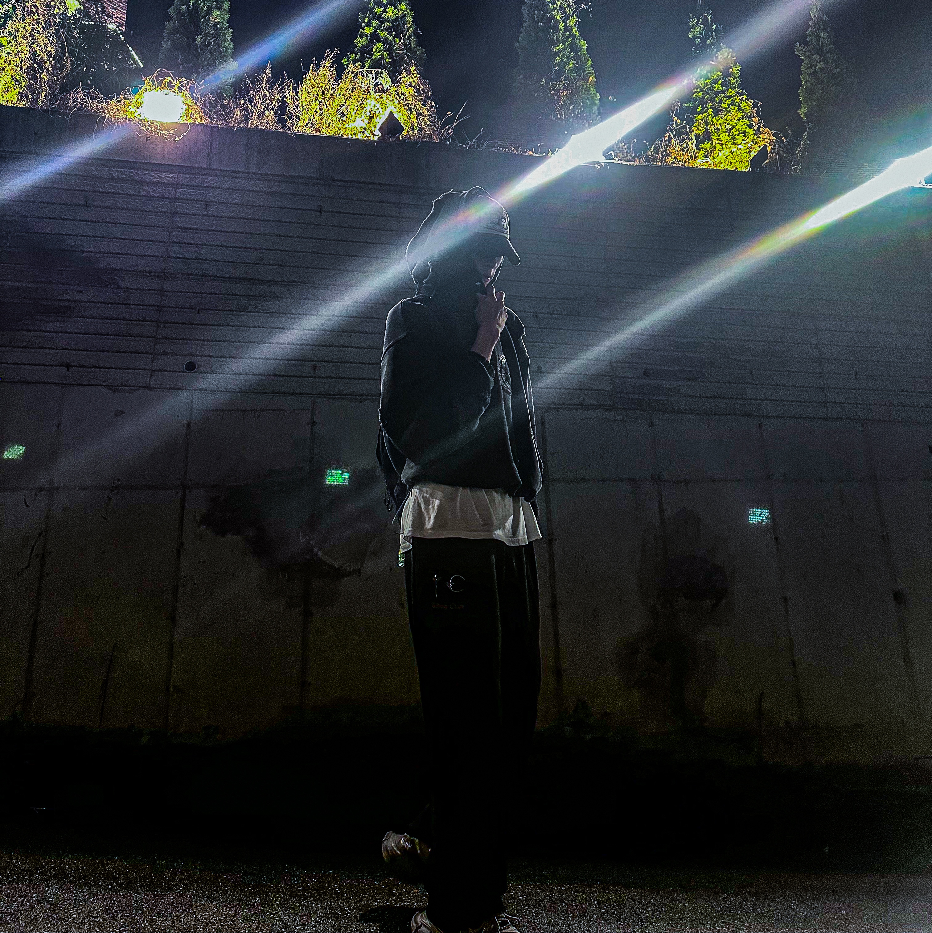 Thug Club TC Jogger Pants Black Ver. 1, Thug Club Rock Hoodie Gray 착용 스타일 - 2