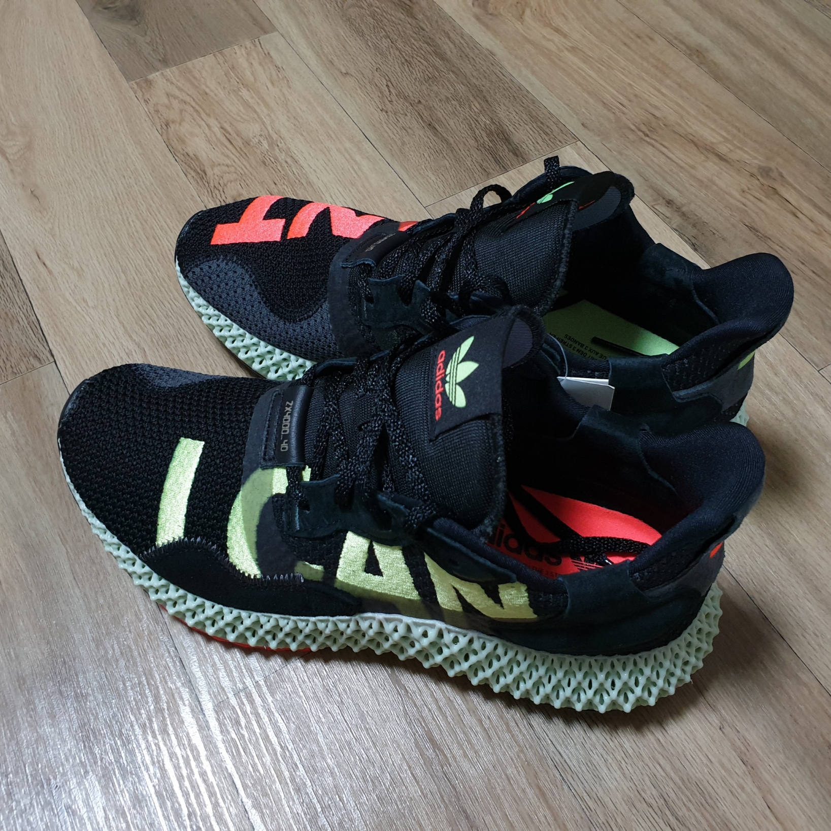Adidas ZX 4000 4D I Want I Can Black 착용 스타일 - 2