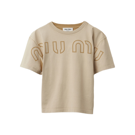 (W) 미우 미우 가먼트 다이드 코튼 티셔츠 코드