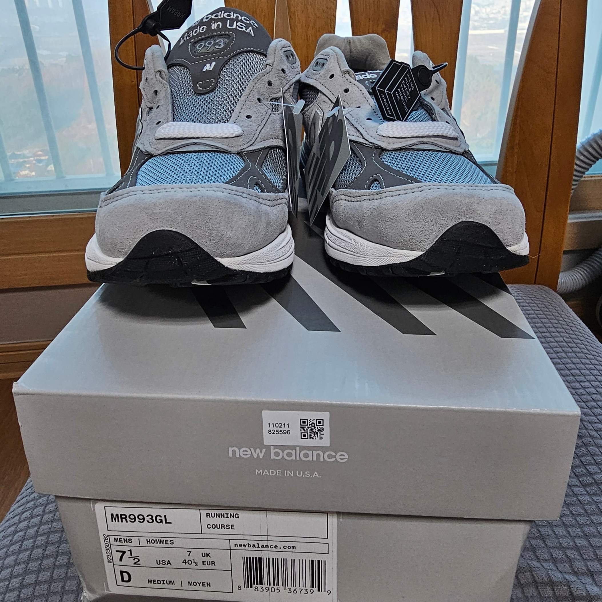 New Balance 993 Made in USA Grey - D Standard 착용 스타일 - 2