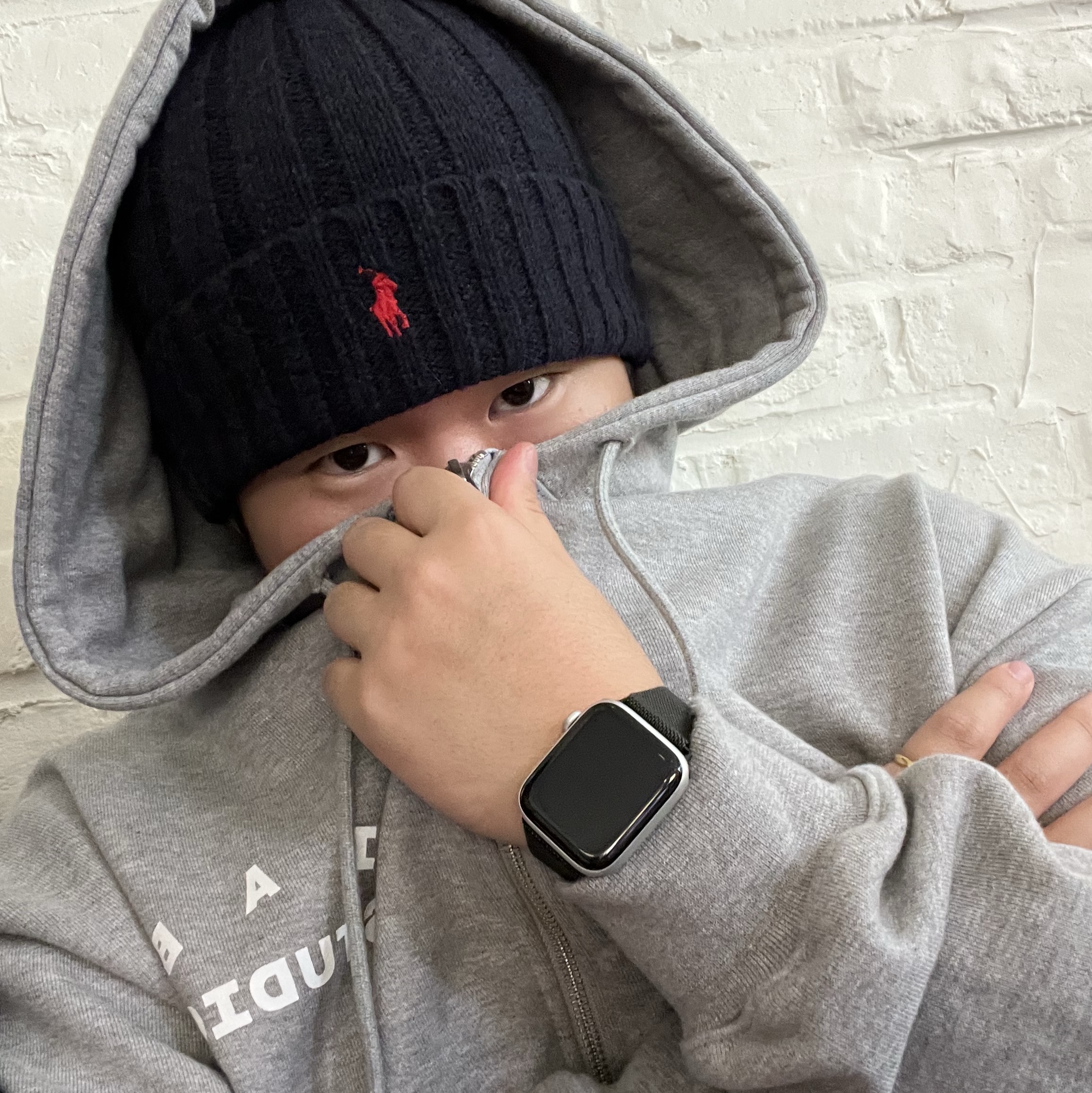 IAB Studio Zip-Up Hoodie Gray - 22FW 착용 스타일
