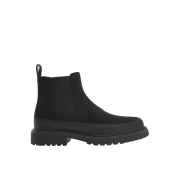 Zara Split Suede Boots Black