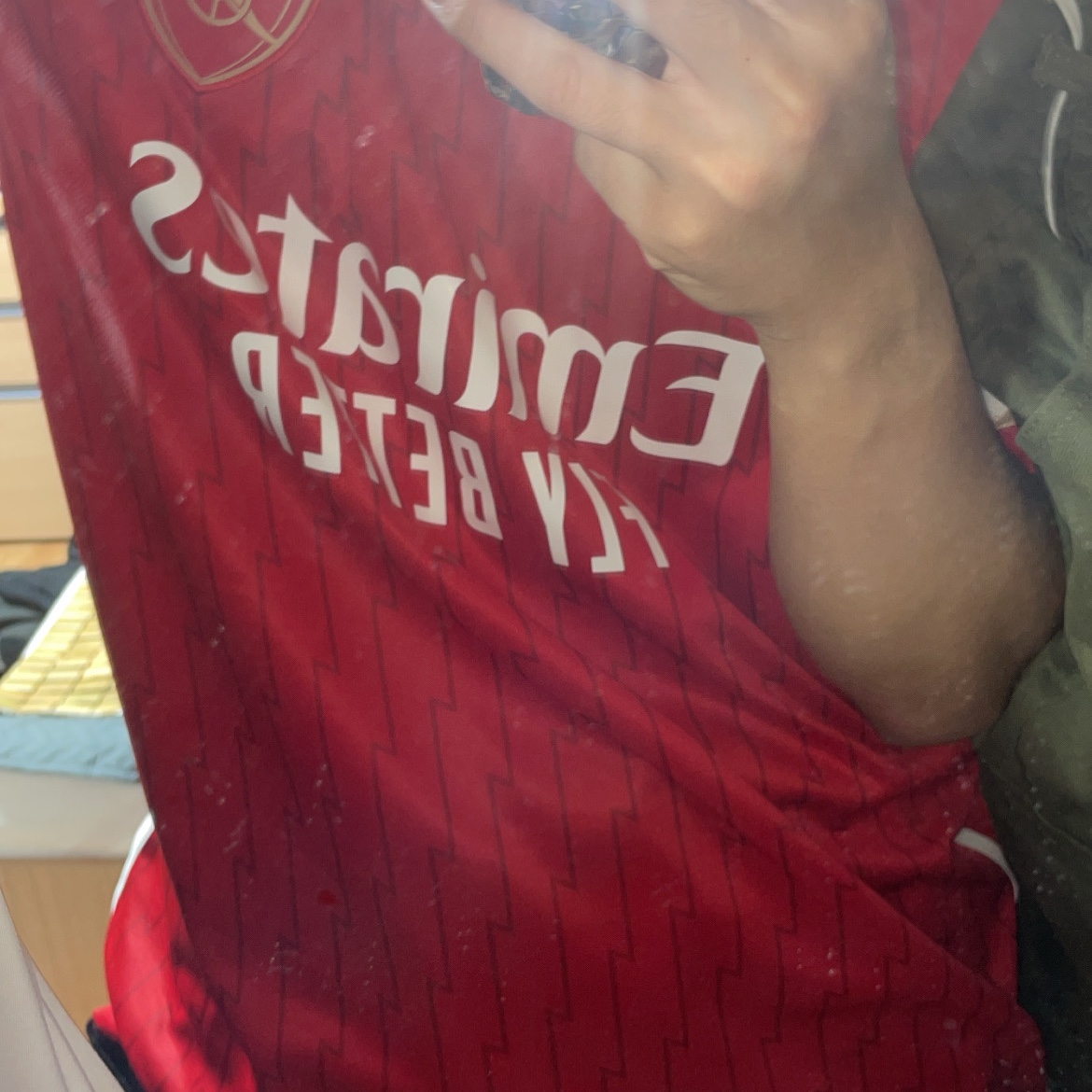Adidas Arsenal 2023/24 Home Jersey Better Scarlet White - KR Sizing (Non Marking Ver.) 착용 스타일
