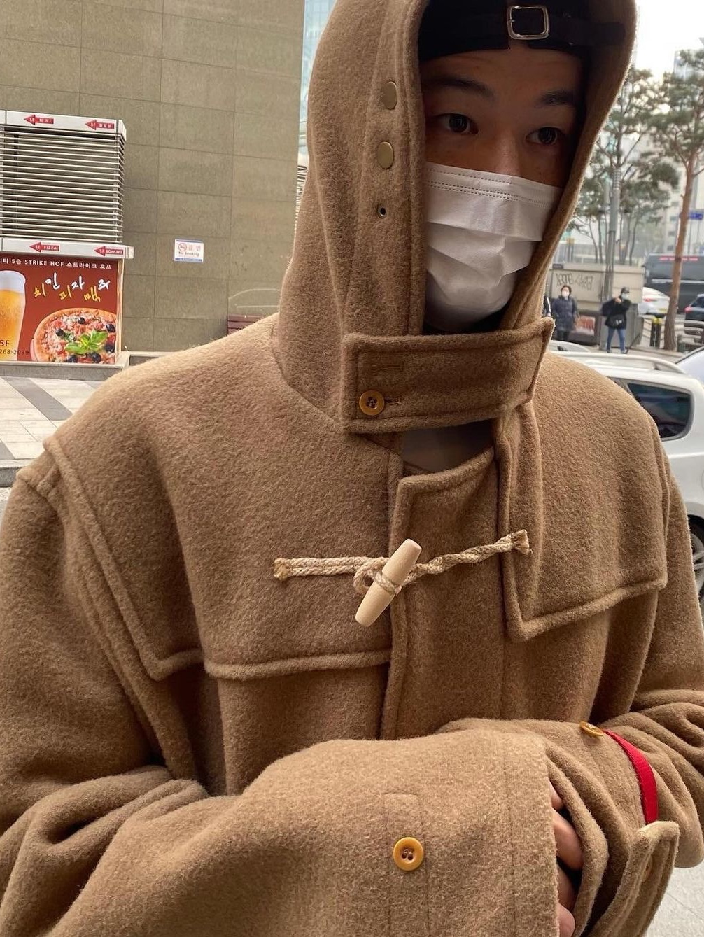 London Tradition Martin Mens Duffle Coat Seaweed D12, London Tradition Milford Mens Oversize Duffle Coat Vicuna 132 착용 스타일 - 5