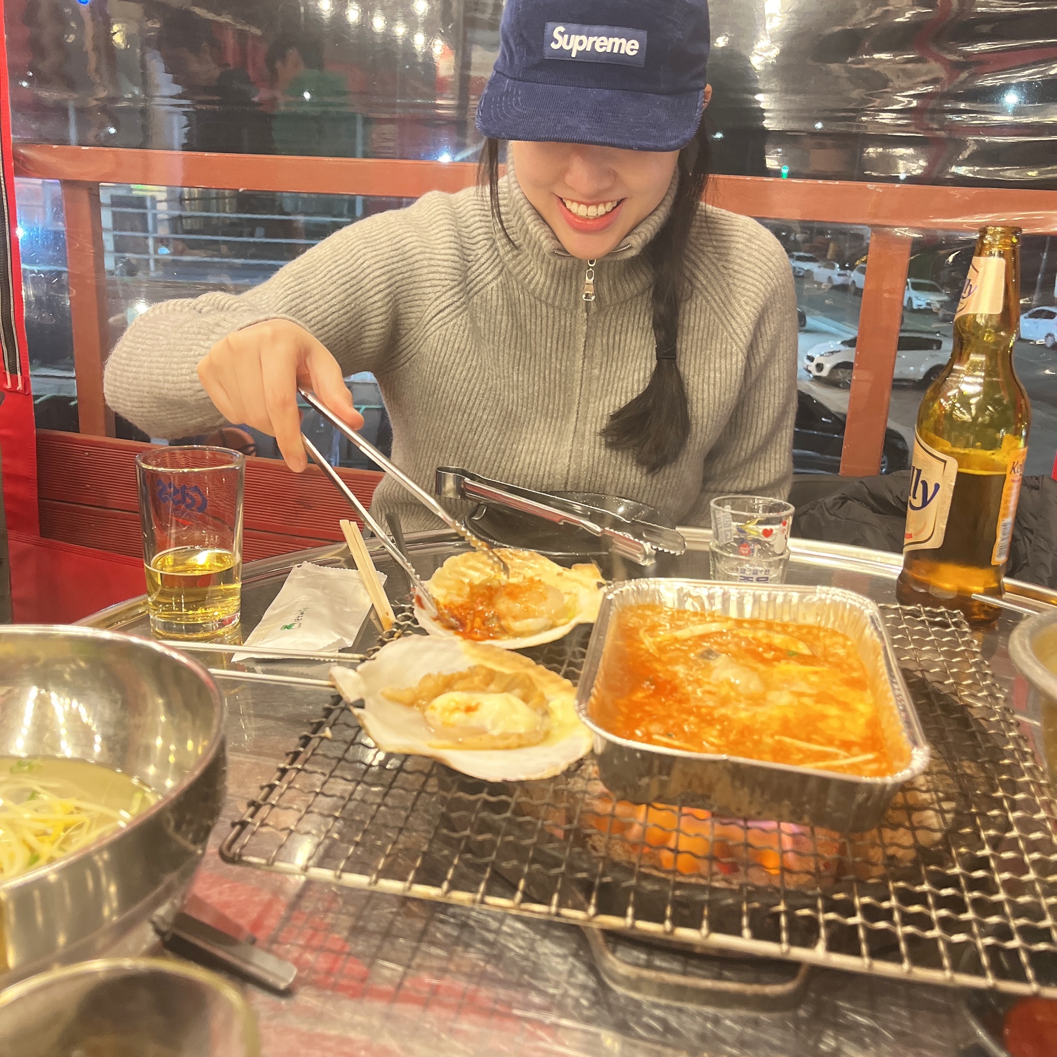Supreme Corduroy Camp Cap Navy - 23FW 착용 스타일
