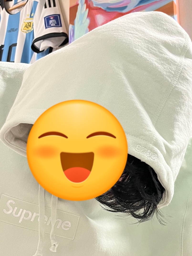 Supreme Box Logo Hooded Sweatshirt Light Green - 23FW 착용 스타일