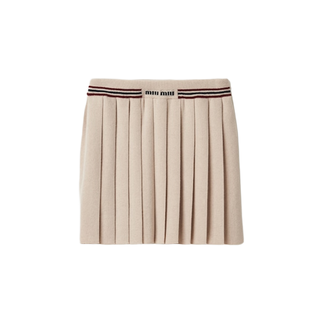 (W) Miu Miu Cashmere Skirt Natural 상세 이미지 1