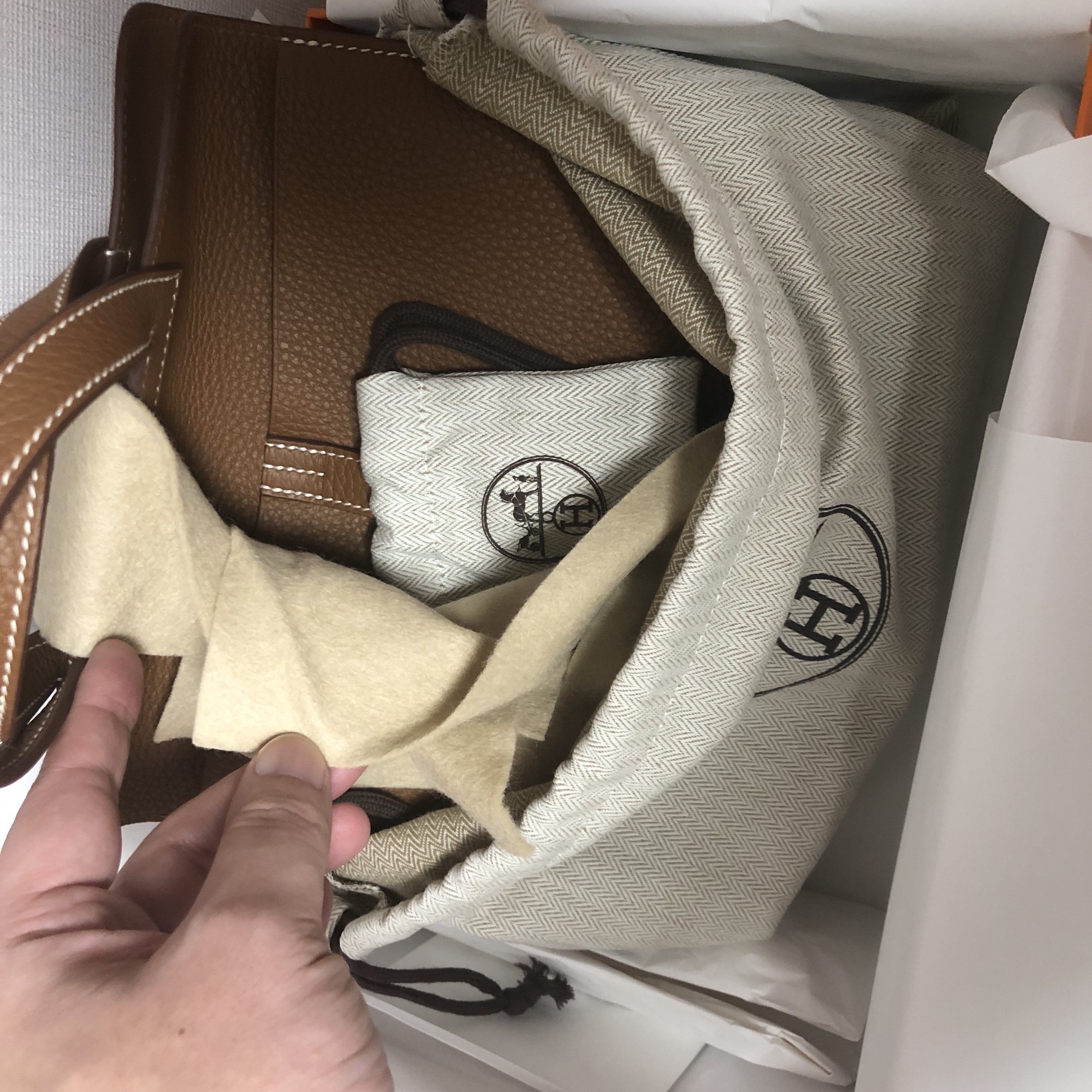 Hermes Halzan 25 Bag Clemence & Gold 착용 스타일 - 4