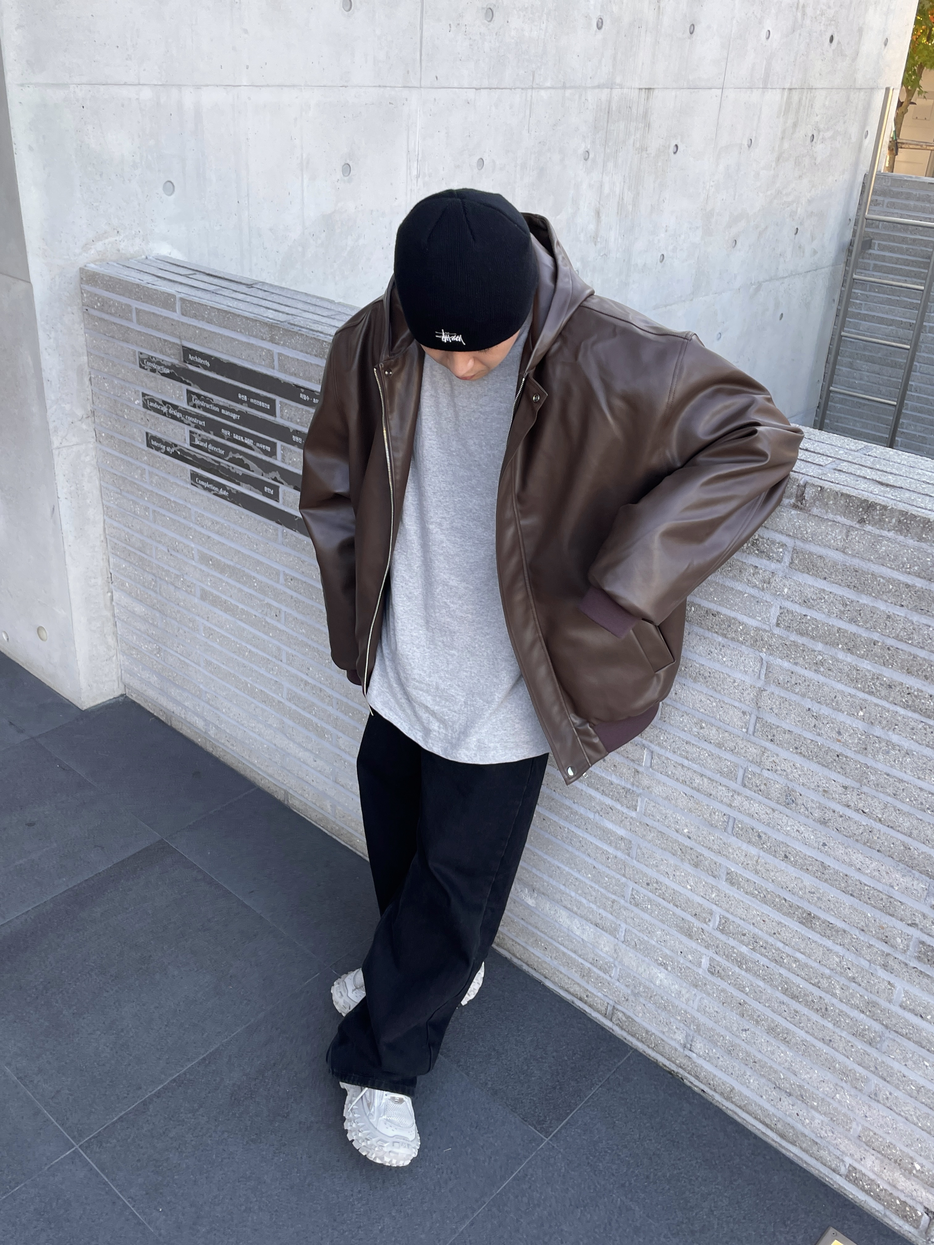 Stussy Basic Cuff Beanie Black, Stussy Basic Skullcap Beanie Black 착용 스타일 - 3