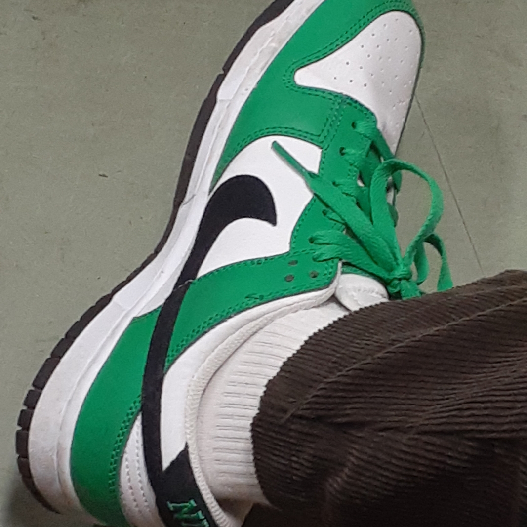 Nike Dunk Low White Green 착용 스타일