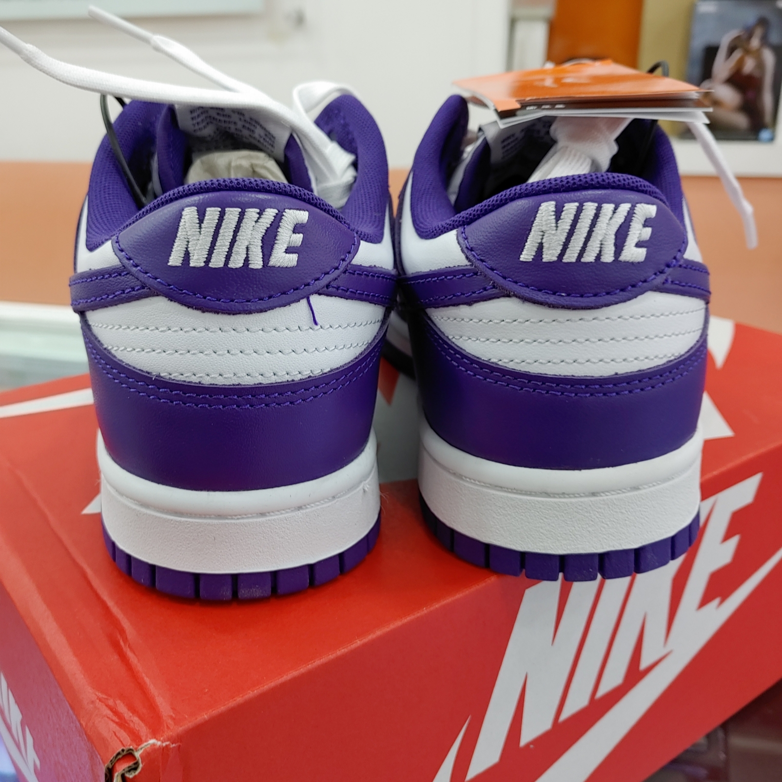 Nike Dunk Low Retro Championship Court Purple 착용 스타일 - 4