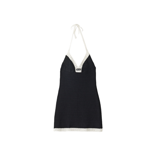 (W) 미우 미우 엠벨리시드 코튼 드레스 블랙