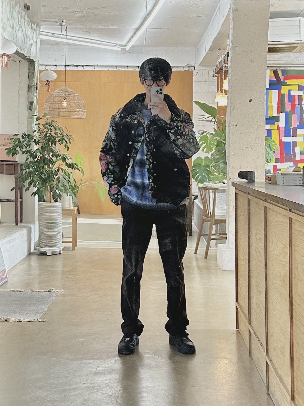 Nike x Supreme Air Force 1 Low Black 착용 스타일