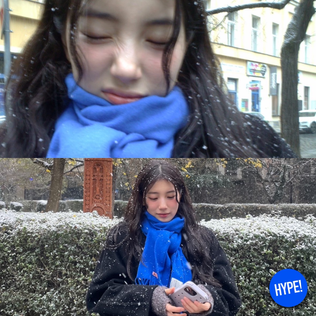 (W) Chanel Beanie Cashmere & Noir Blanc, Acne Studios Skinny Fringe Wool Muffler Royal Blue 착용 스타일 - 3