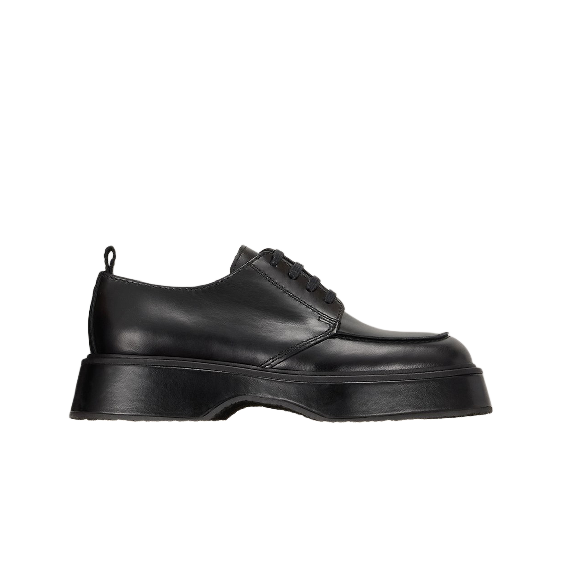아미 스퀘어 토 더비 블랙(AMI Square Toe Derbies Black)