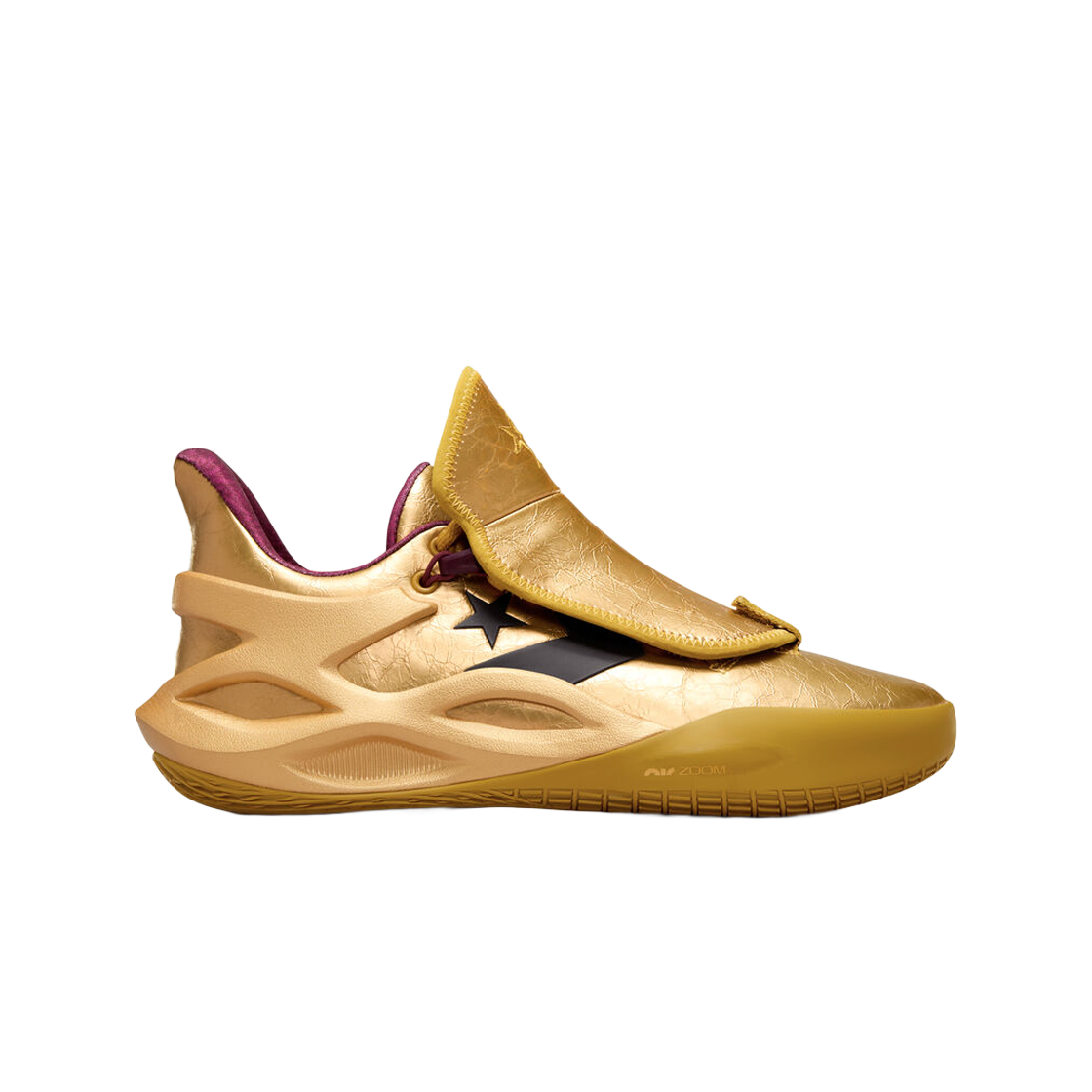 A08158C Converse x Wonka All Star BB Trilliant CX Gold Velvet Brown
