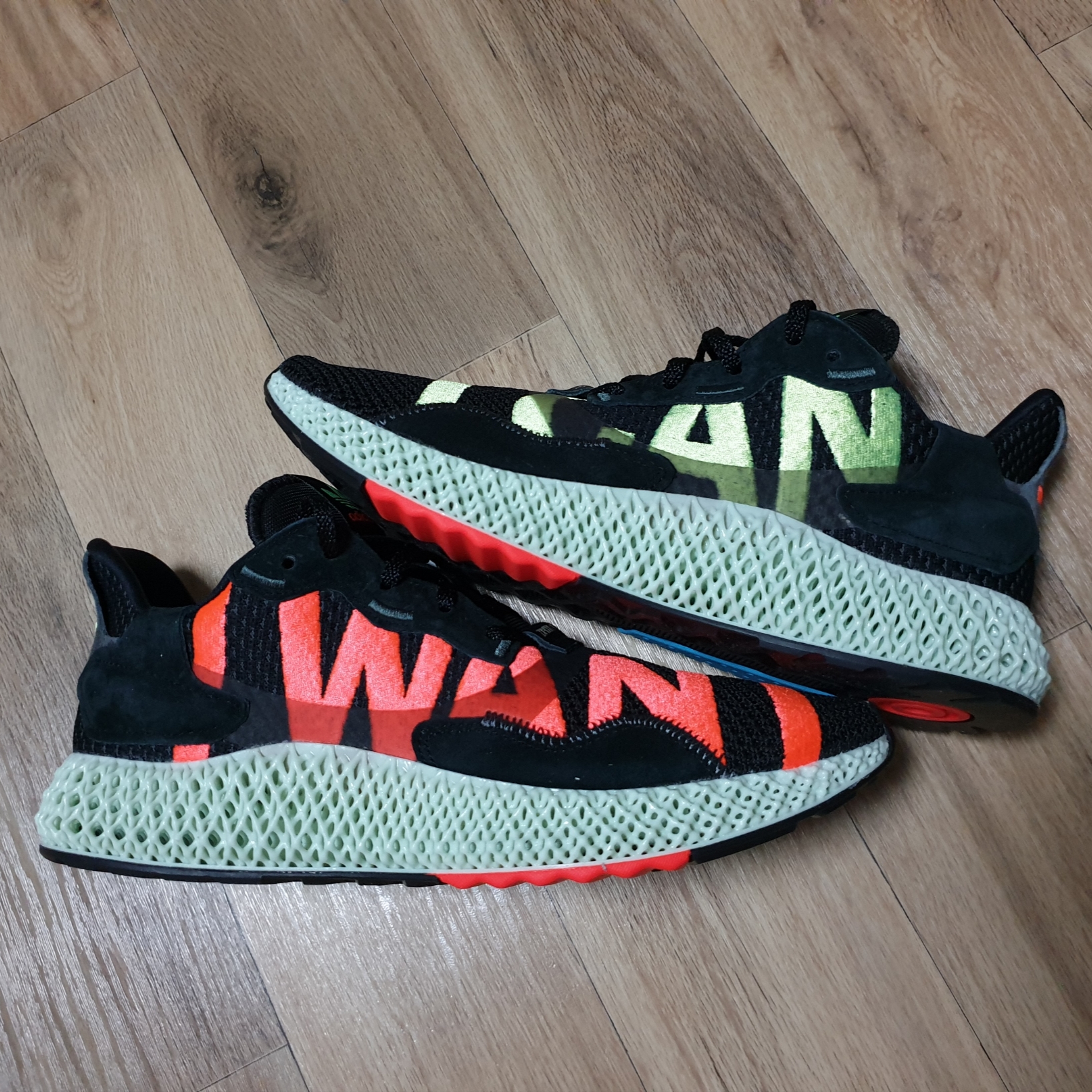 Adidas ZX 4000 4D I Want I Can Black 착용 스타일 - 1