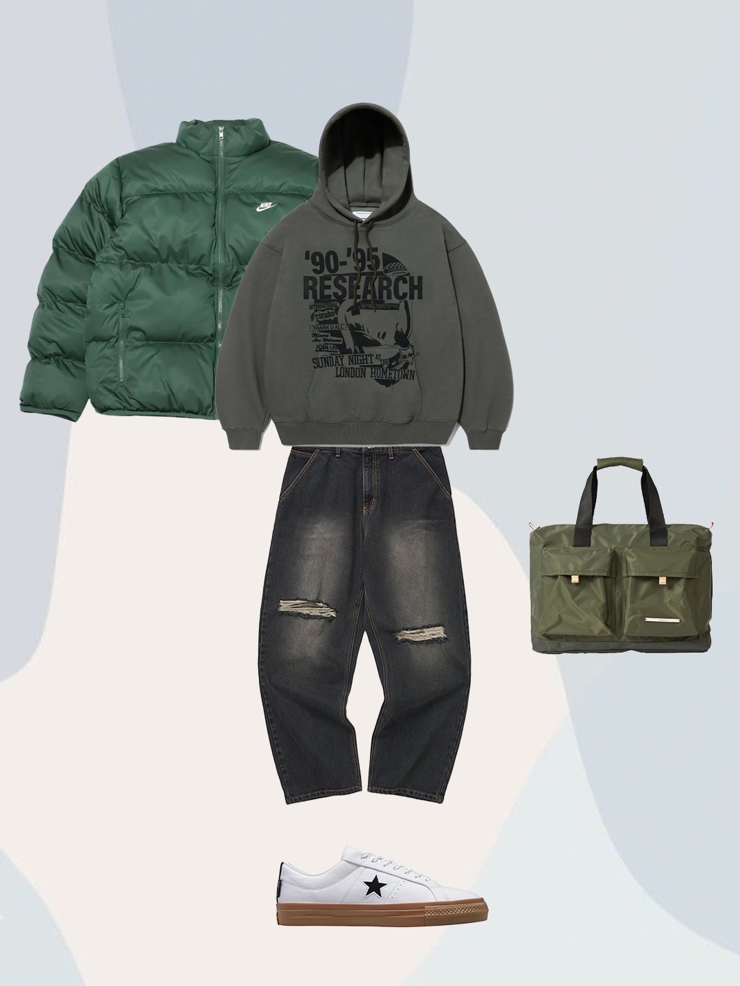 Vans Style 36 Decon SF Marshmallow White, Converse One Star Pro Ox White Black 착용 스타일 - 3