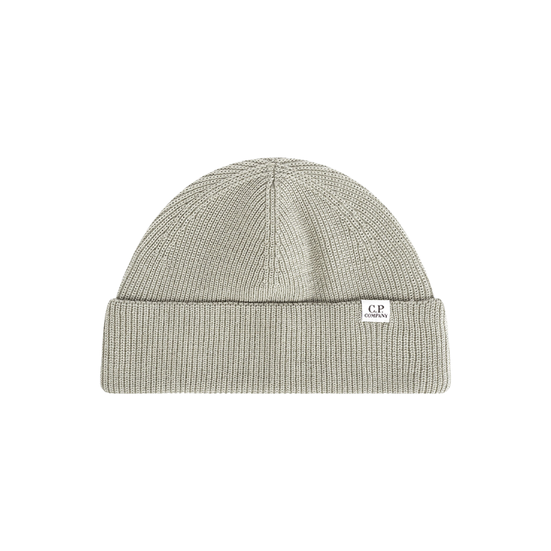 C.P. Company Re-Wool Short Beanie Silver Sage Brown - 23FW 상세 이미지 1