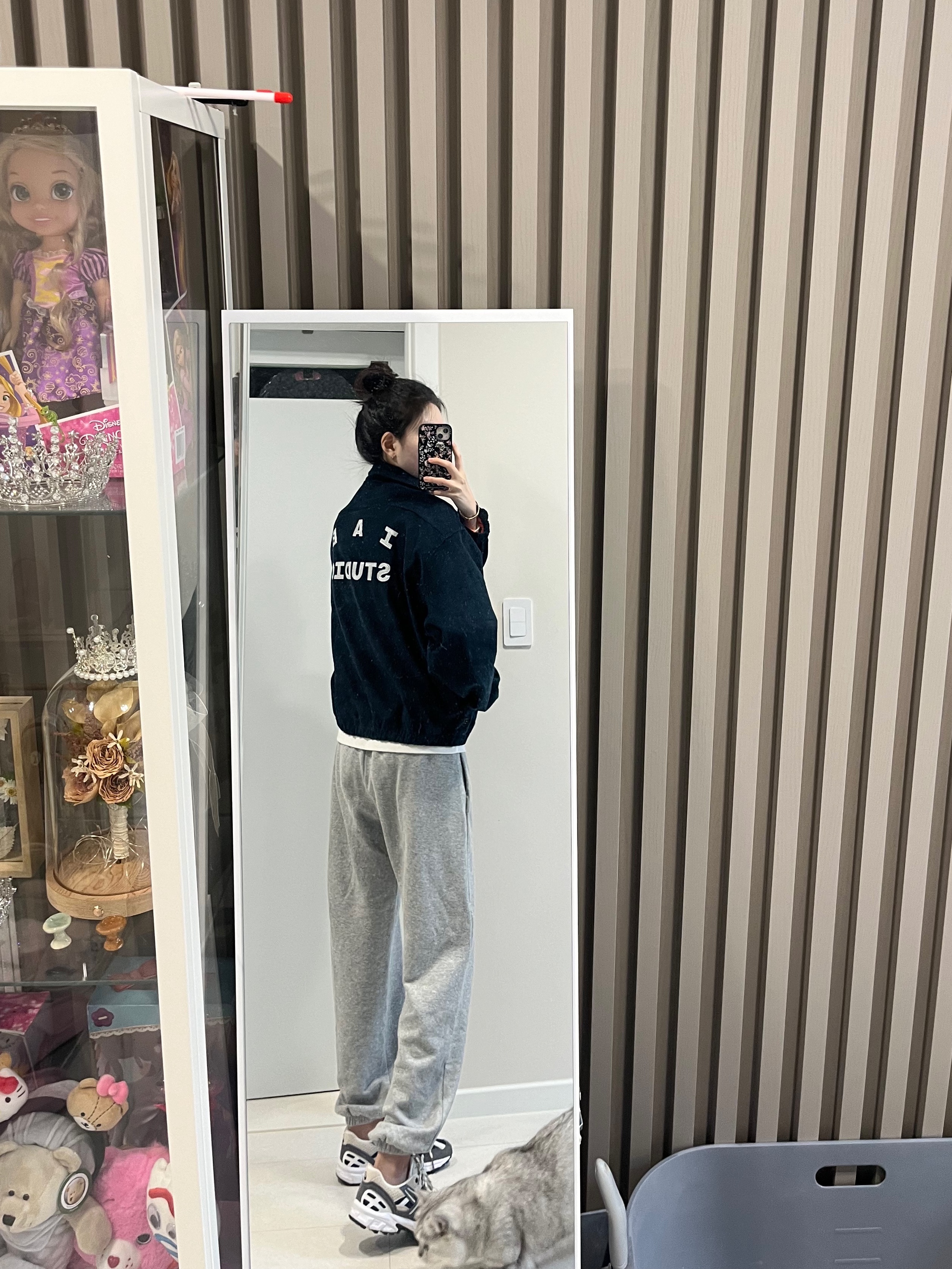 IAB Studio Corduroy Jacket Midnight Blue, Asics Gel-Sonoma 15-50 French Blue 착용 스타일 - 2