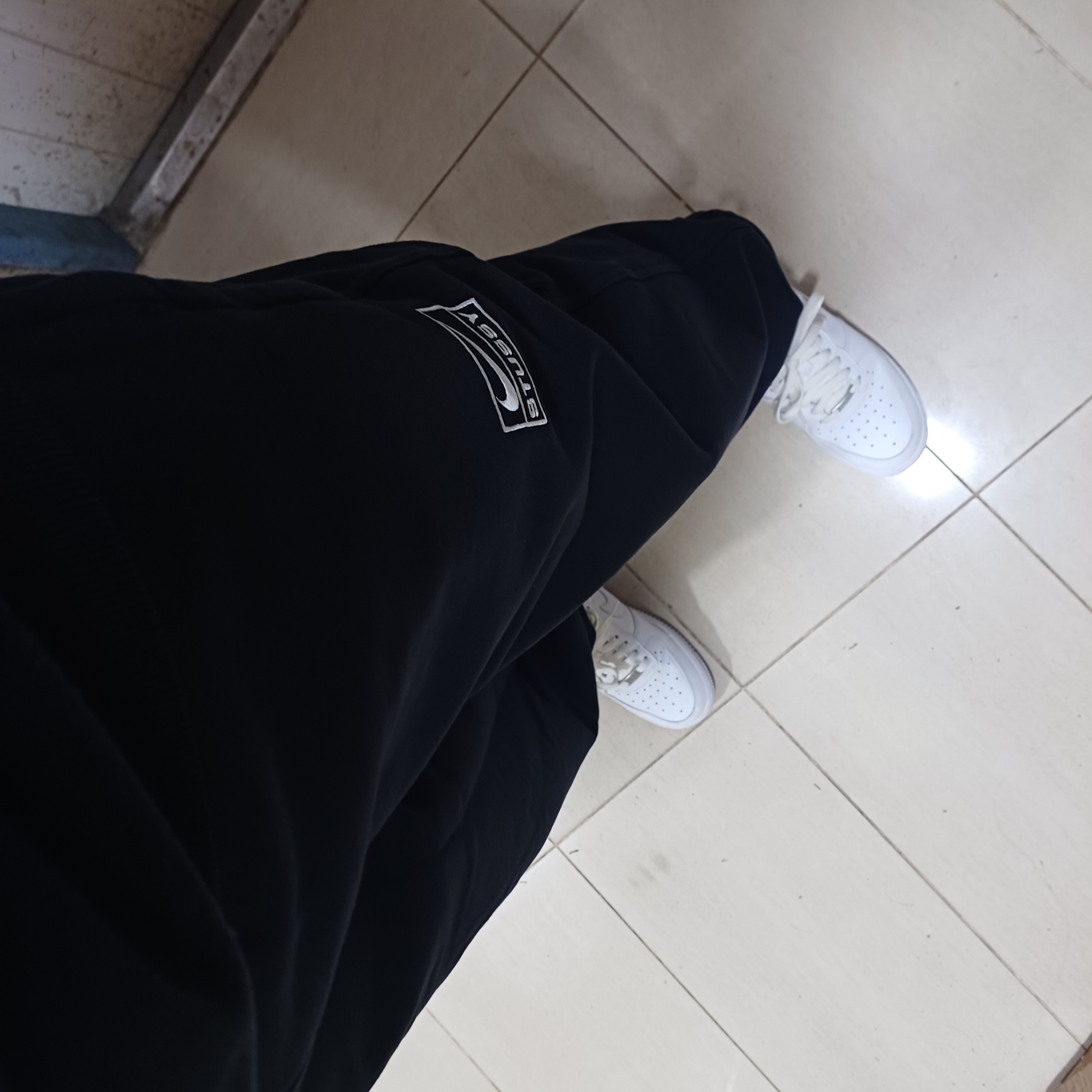 Nike x Stussy Washed Fleece Pants Black (FN5235-010) 착용 스타일