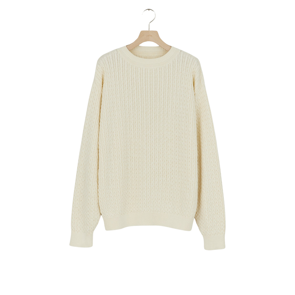 KNLM-102 Ciota Cable Knit Sweater Off White