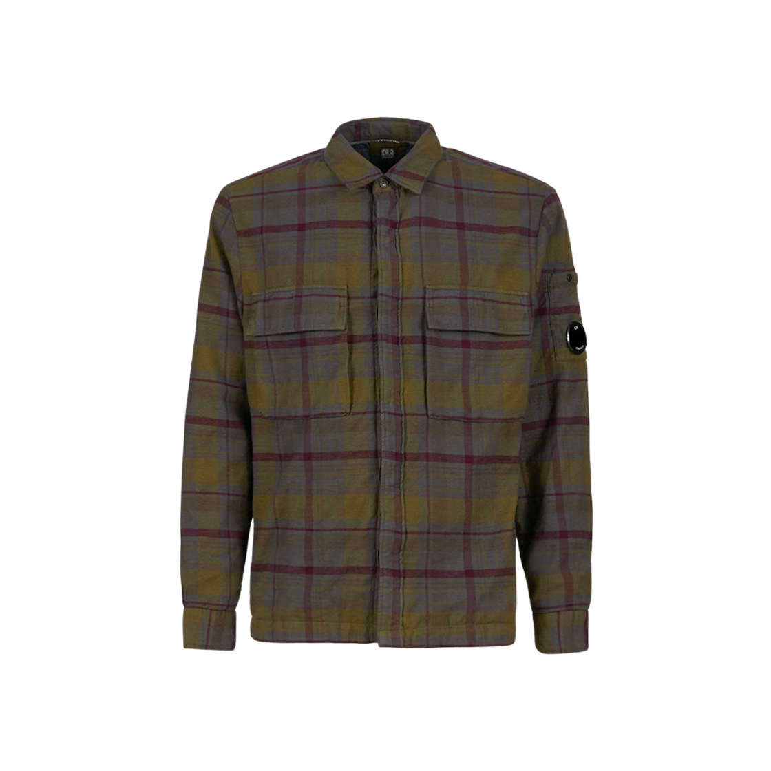 C.P. Company Tartan Shirt Forged Iron Grey - 23FW 상세 이미지 1